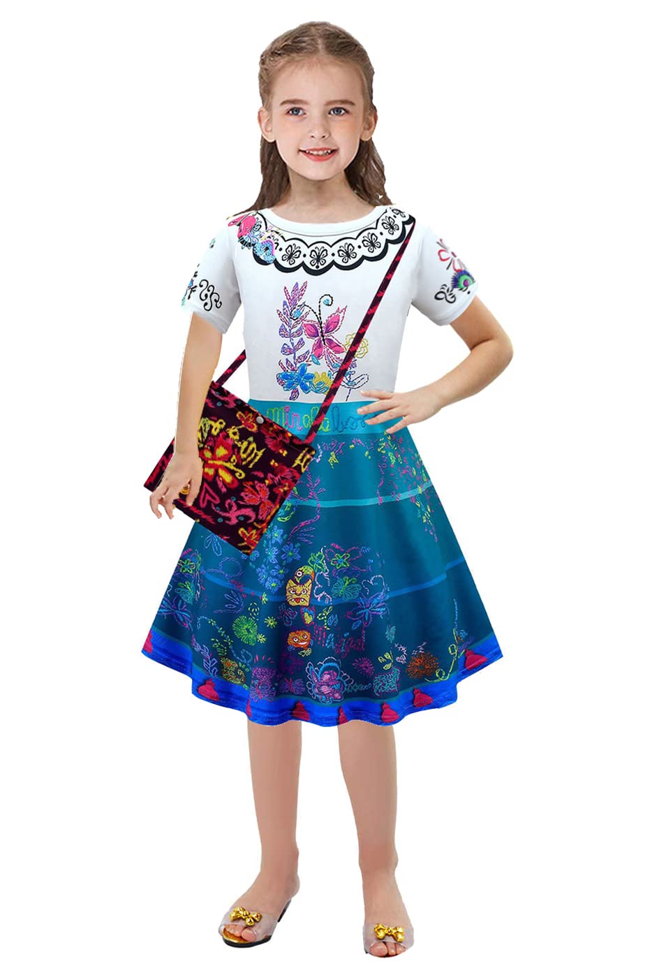 **Cartoon Princess Dress for Kids - Girls Cosplay Costume, Fancy Party Dress Up for Halloween, Birthday & Dress-Up Play**