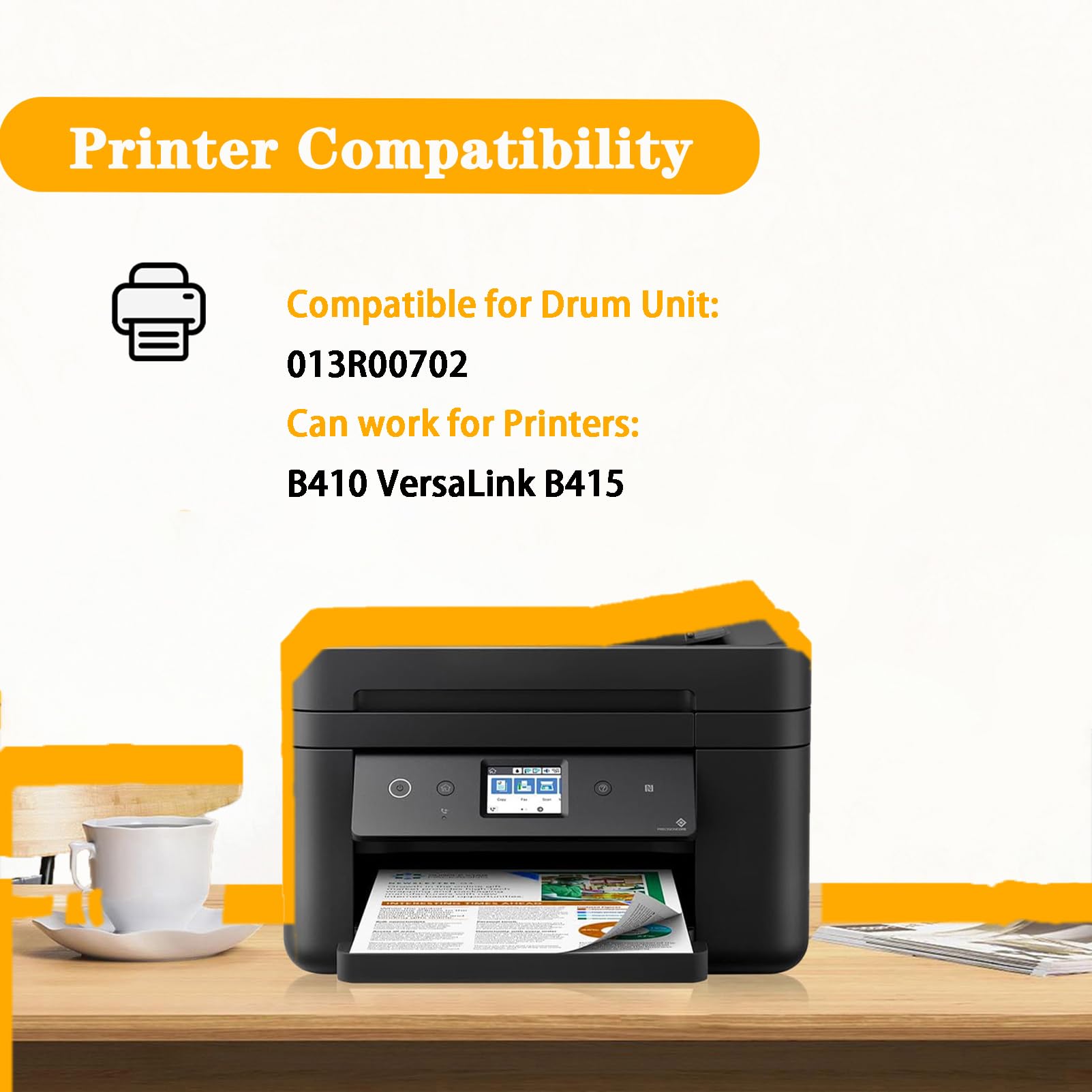 013R00702 Imaging Unit B410 with Chip - Compatible Replacement Drum for Xerox 013R00702 | Works with Xerox VersaLink B410 & B415 Printers | Ideal for Office Printing & High-Volume Document Production