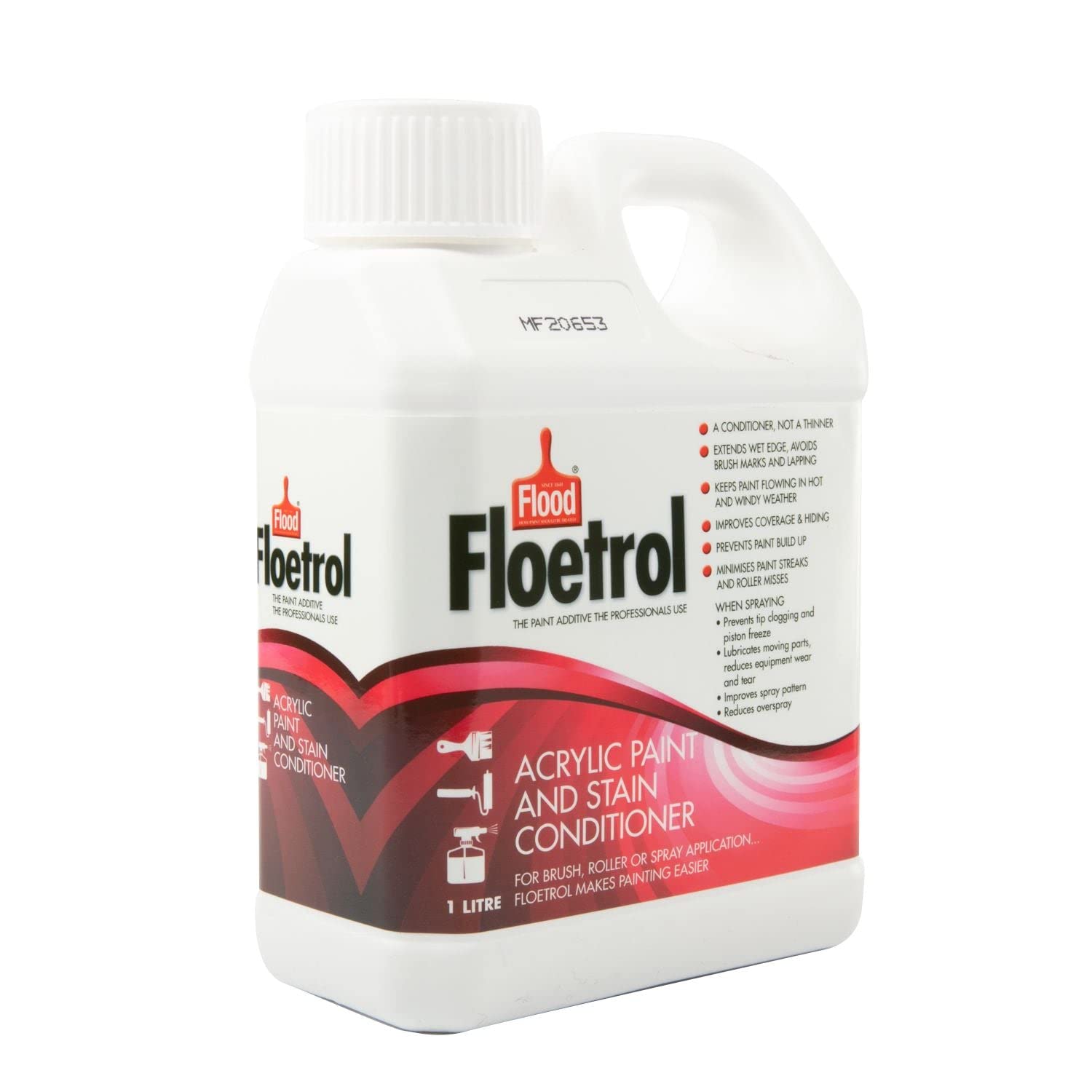 Flood Floetrol Acrylic Paint Additive & Stain Conditioner 1L (32 oz) - Improves Flow & Workability - Made in Australia - Perfect for Artists, DIY Projects & Professional Painting