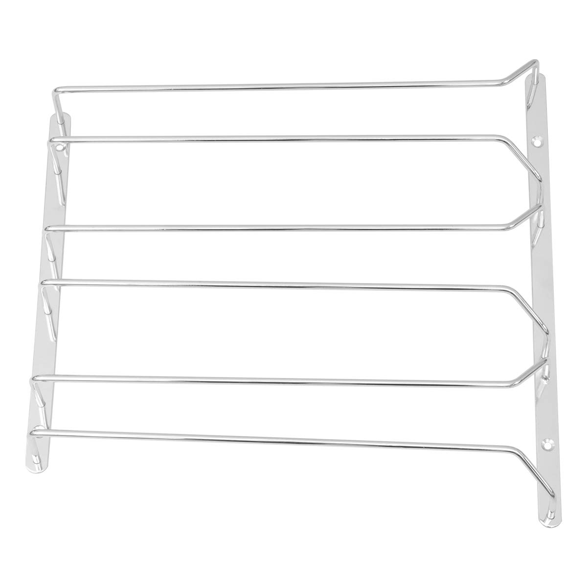 DOITOOL Stainless Steel Wine Glass Holder - 1 Piece Multi-Layer Wine Cup Storage Rack for Kitchen Countertop (Silver) | Space-Saving Barware Organizer for Wine Glasses, Champagne Flutes & Cocktail Cups