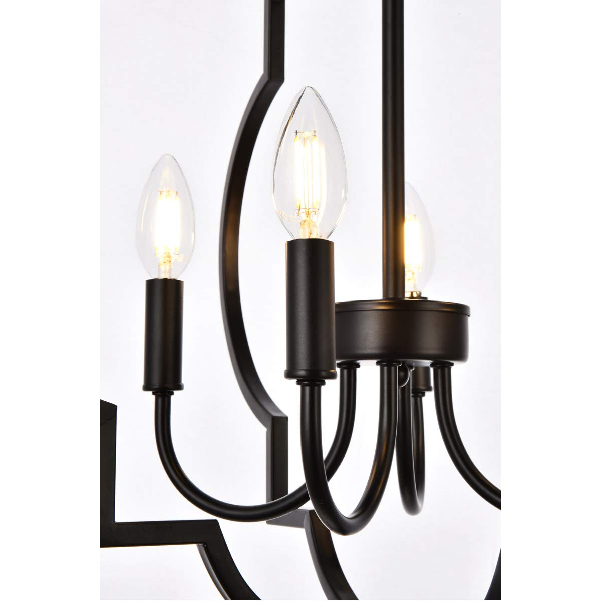 Black Modern 4-Light Sandara Pendant - Indoor Ceiling Lighting Fixture for Dining Room, Kitchen, or Living Room Decor