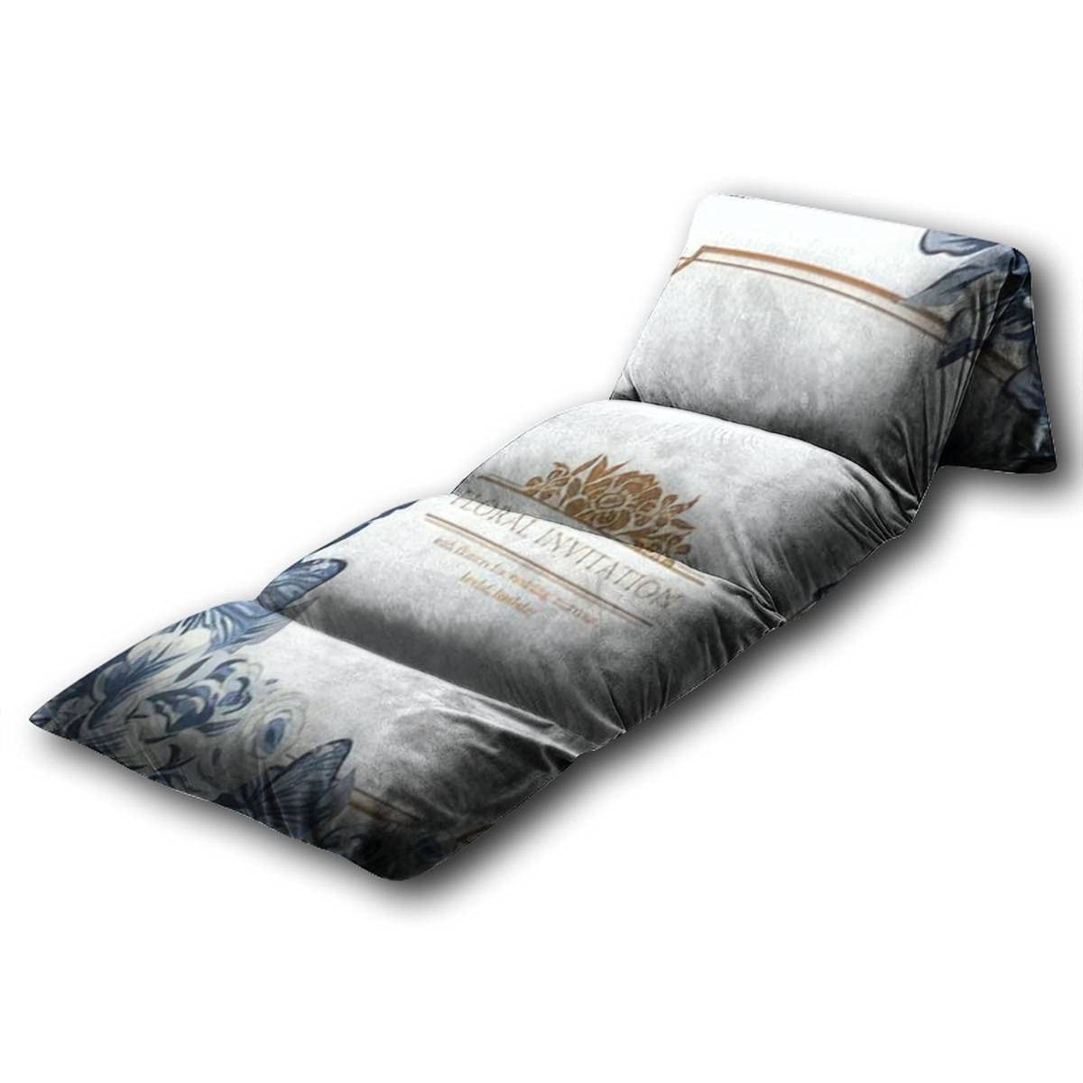 Vintage Floral Wedding Bridal Floor Pillow - Soft Kids Lounger for Reading, Playing Games & Slumber Parties - Queen Size Floor Mat for Bedroom, Nursery & Playroom Decor