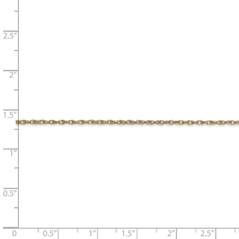 10K Yellow Gold Solid Cable Rope Chain Necklace - Elegant for Daily Wear