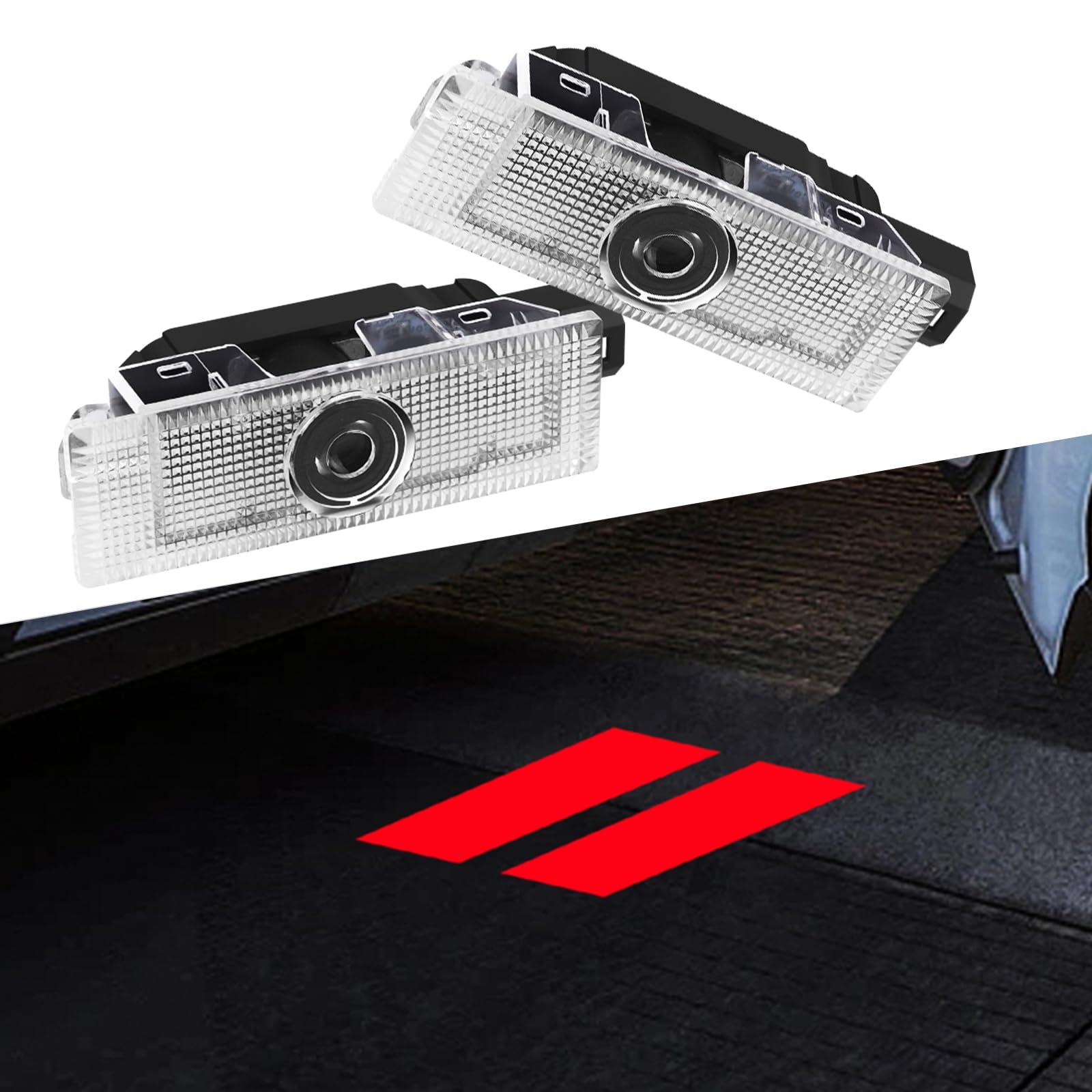 2Pcs LED Door Projector Lights for Dodge Challenger 2015-2023 - Custom Logo Puddle Lights, Courtesy Welcome Lights, Car Accessories for Nighttime Safety & Style Enhancement | Perfect for Driveways, Garages & Dark Parking Lots