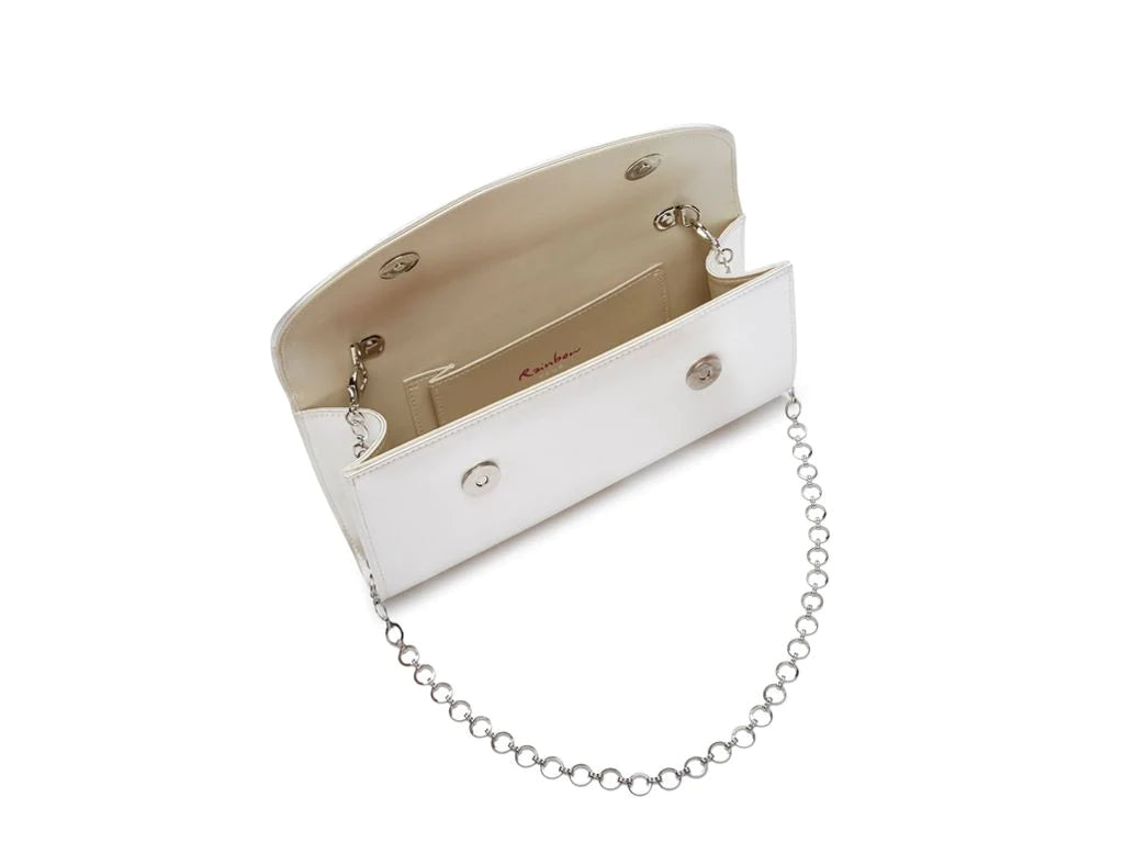 Rainbow Club Ivory Satin Bridal Clutch Bag Celina - Elegant Wedding Purse for Bride, Bridesmaids & Special Occasions | Perfect for Ceremony, Reception & Formal Events
