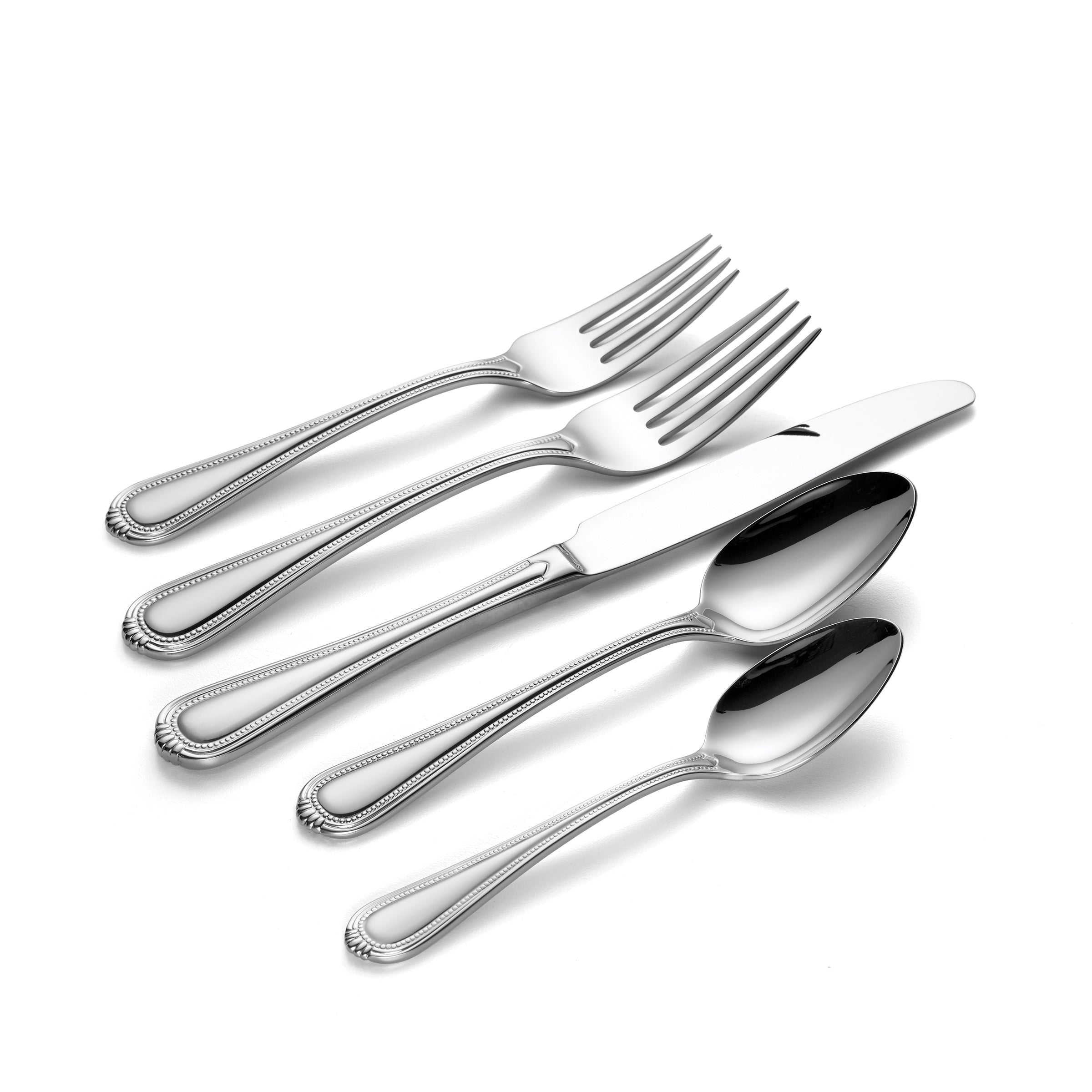Countess 50-Piece Stainless Steel Flatware Set - Elegant Silverware for Dinner Parties, Weddings & Everyday Dining