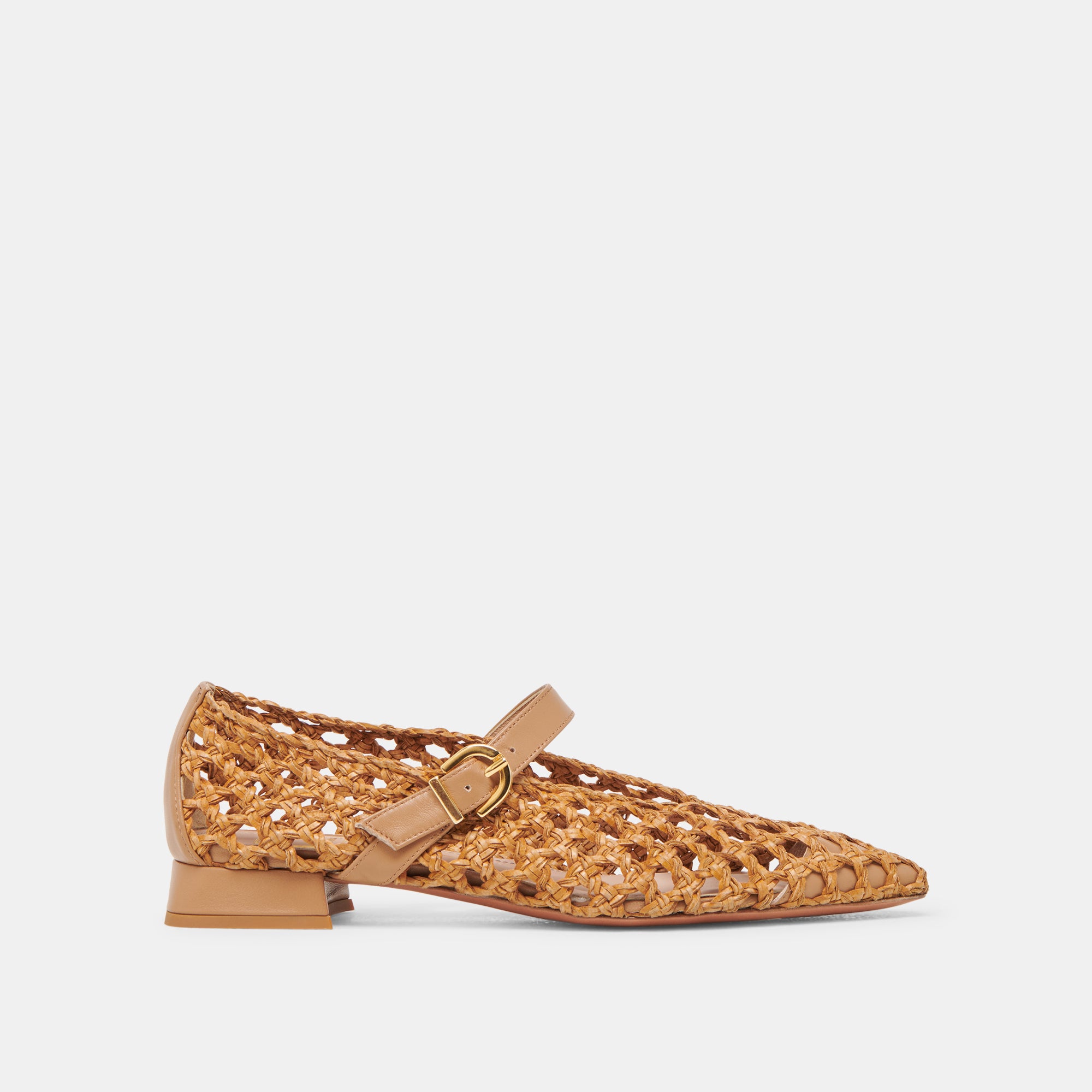 CATY Women's Ballet Flats - Natural Woven Comfortable Slip-On Shoes for Work, Travel & Casual Wear