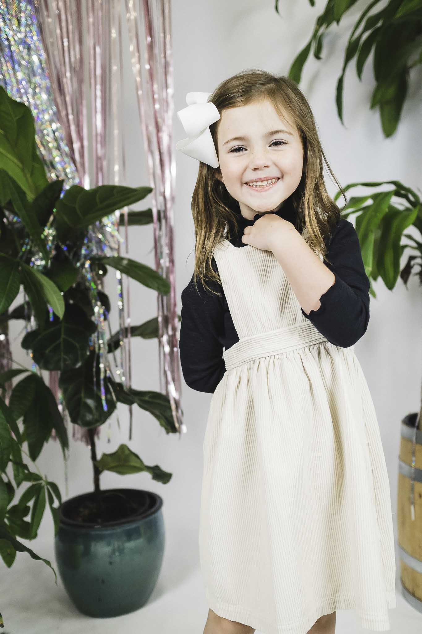Cream Corduroy Dress for Girls - Soft & Stylish Kids' Outfit for School, Parties & Everyday Wear