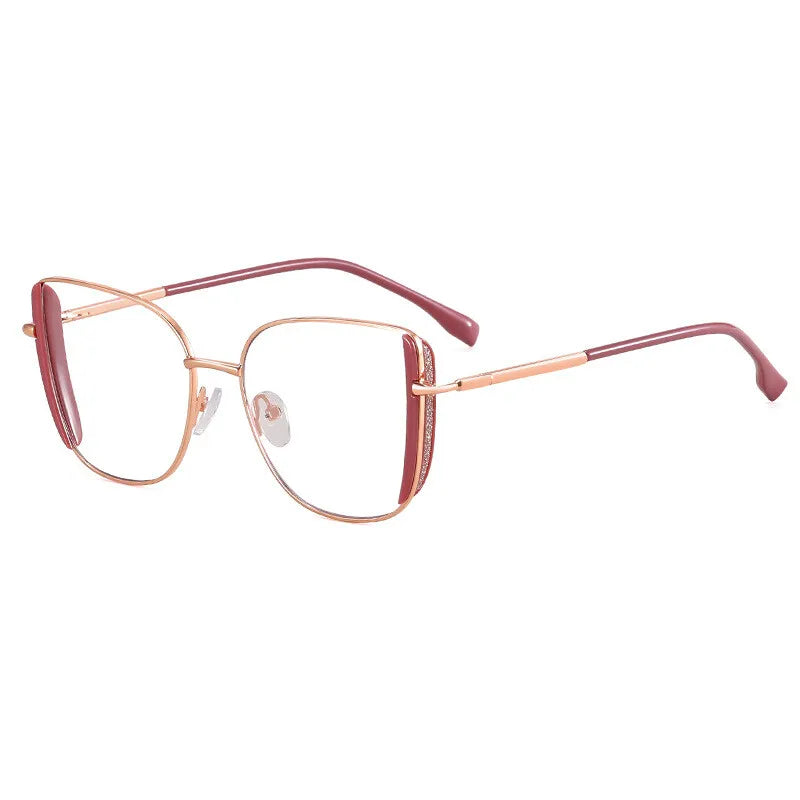 CCspace Women's Full Rim Square TR90 Titanium Eyeglasses - Lightweight & Durable Frame for Work, Reading & Daily Use (Model 300377)
