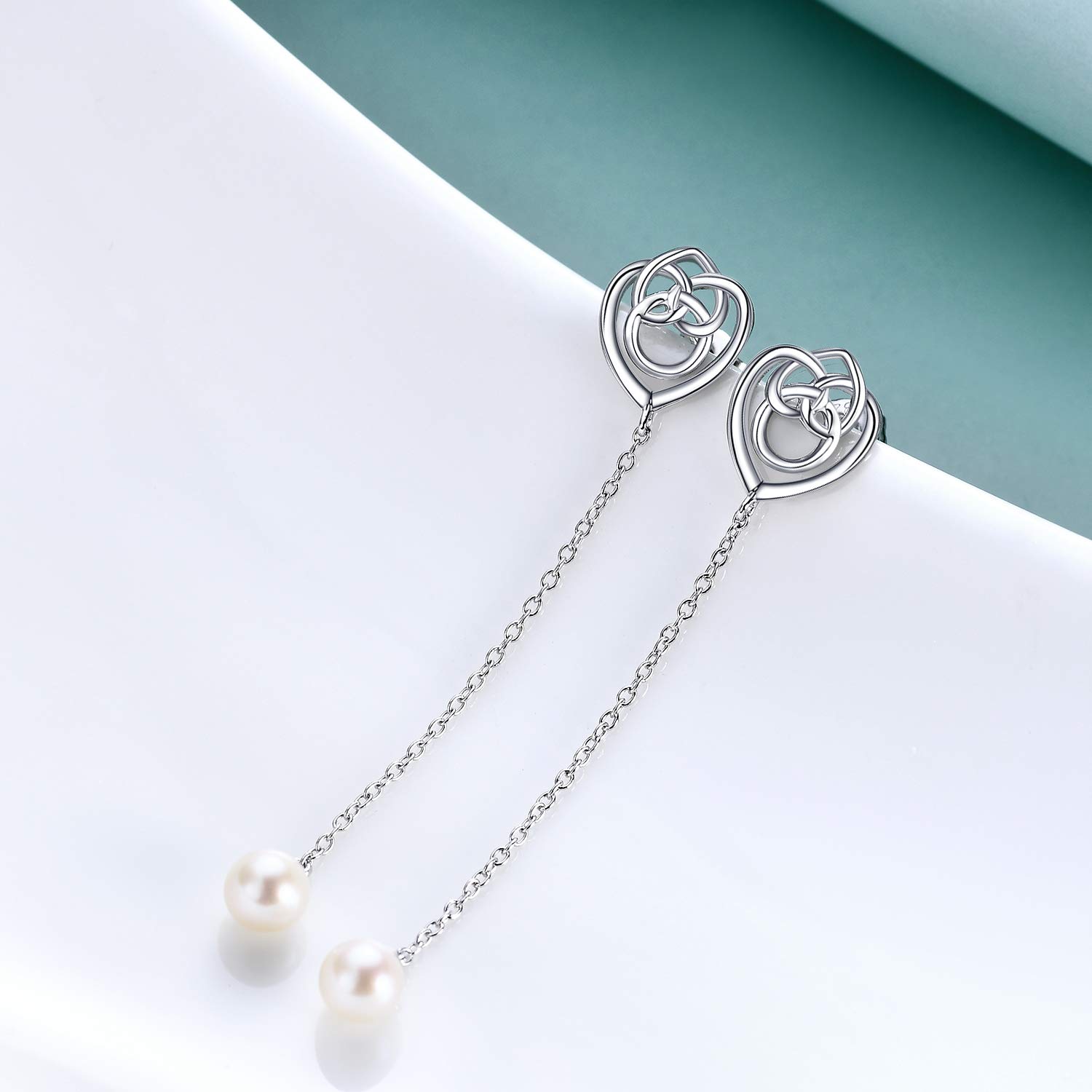 POPKIMI Sterling Silver Stud Earrings for Women - Minimalist Promise Jewelry Set, Perfect Birthday Gift for Her, Anniversary or Valentine's Day Present - Ideal for Everyday Wear, Date Nights & Special Occasions