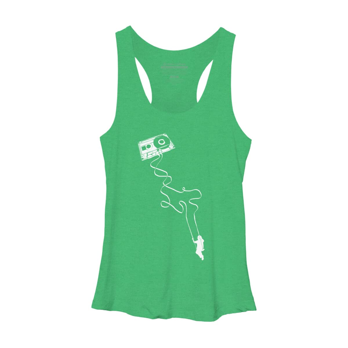 Design By Humans Women's Swing to The Music Racerback Tank Top - Soft Breathable Workout & Casual Wear - Perfect for Yoga, Gym, and Summer Outfits