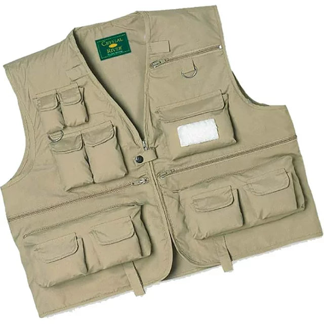 Crystal River C/R Utility Vest Tan - Durable Outdoor Work Vest for Fishing, Hunting & Hiking - Comfortable & Functional Gear for Men & Women