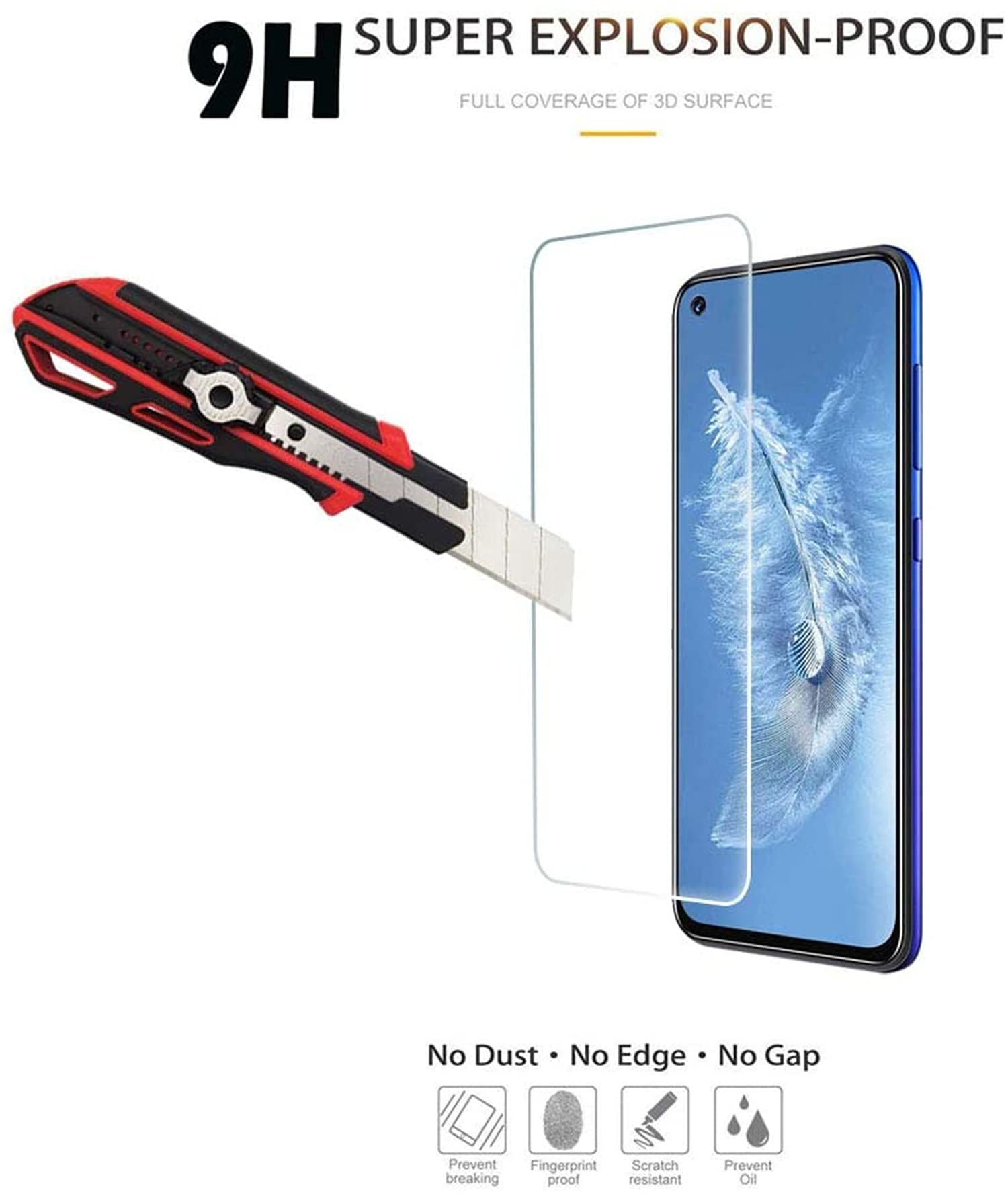 Premium 2-Pack Tempered Glass Screen Protector & Full Body Shockproof Case with Kickstand & 360 Ring Holder for ZTE Zmax 11 Z6251 - Red | Perfect for Outdoor Activities, Work & Daily Protection