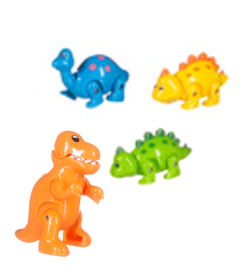 Wind Up Dinosaur Toys - Assorted Mini Dinosaur Figures for Kids - Fun Mechanical Walking Toys for Birthday Gifts & Pretend Play