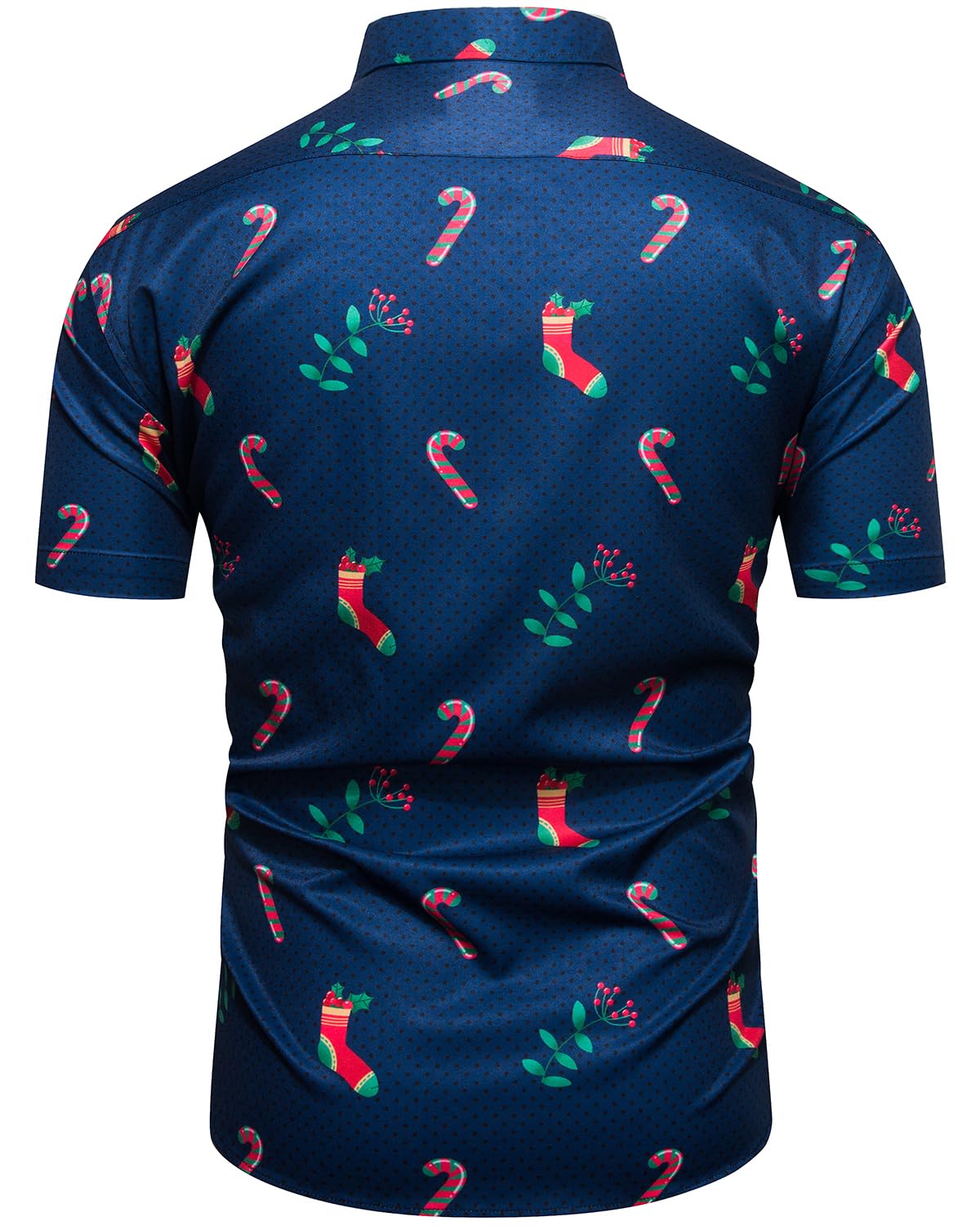 Funny Ugly Christmas Shirt for Men - Santa Claus Holiday Hawaiian Short Sleeve Button Down Dress Shirt | Perfect for Office Parties, Family Gatherings & Festive Celebrations