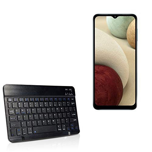 Samsung Galaxy A12 Bluetooth Keyboard - SlimKeys Portable Wireless Keyboard with Integrated Commands | Compatible with Samsung Galaxy A12 | Perfect for Typing, Gaming & Office Work (Jet Black)