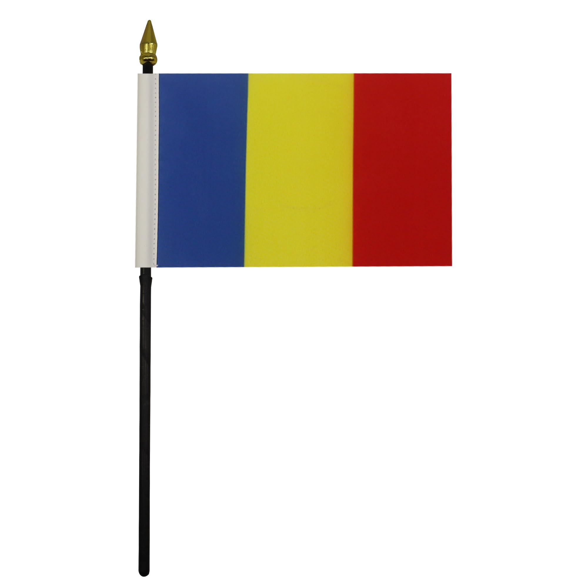 AZ FLAG - Andorra Civil Table Flag 4'' x 6'' (15 x 10 cm) - 100% Polyester Mini Desk Flag with 10'' Golden Spear Pole - Perfect for Office, Home Decor, Diplomatic Events & National Pride Displays