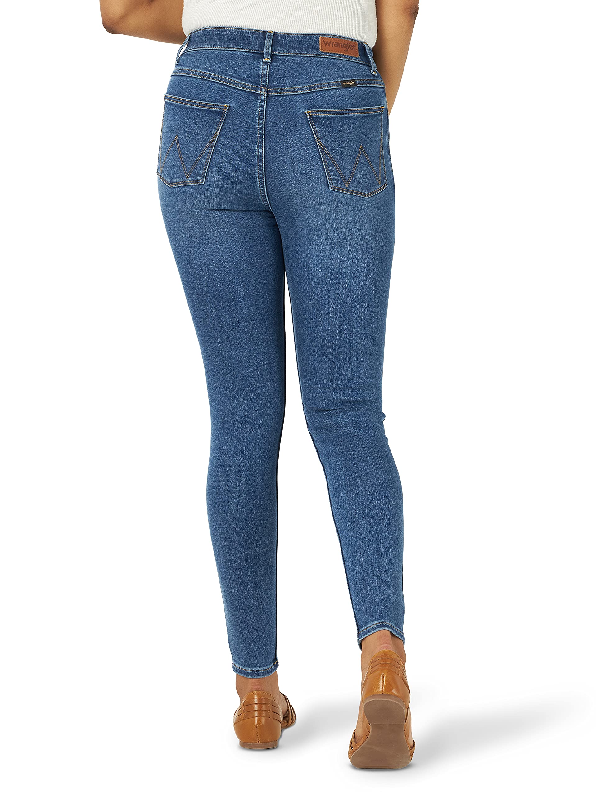 Wrangler Women's High Rise Unforgettable Skinny Jeans - Stretch Denim Pants for Casual Wear & Everyday Comfort | Perfect for Work, Date Night & Weekend Outfits