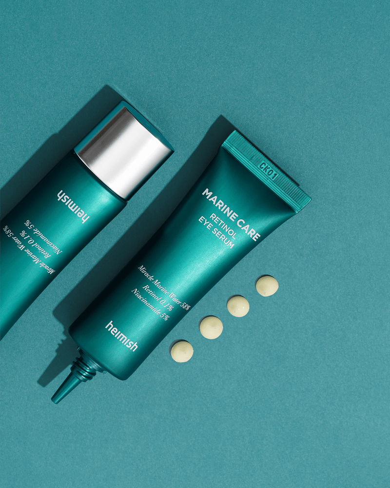 Heimish Marine Care Retinol Eye Serum for Dark Circles & Wrinkles - Anti-Aging Eye Treatment for Brightening & Hydration - Perfect for Nighttime Skincare Routine