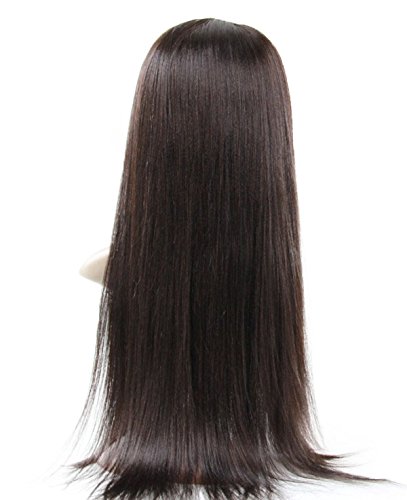100% Human Hair Front Lace Wig - Mongolian Virgin Remy Hair in Yaki Texture, #2 Dark Brown | Perfect for Daily Wear, Cosplay & Special Occasions