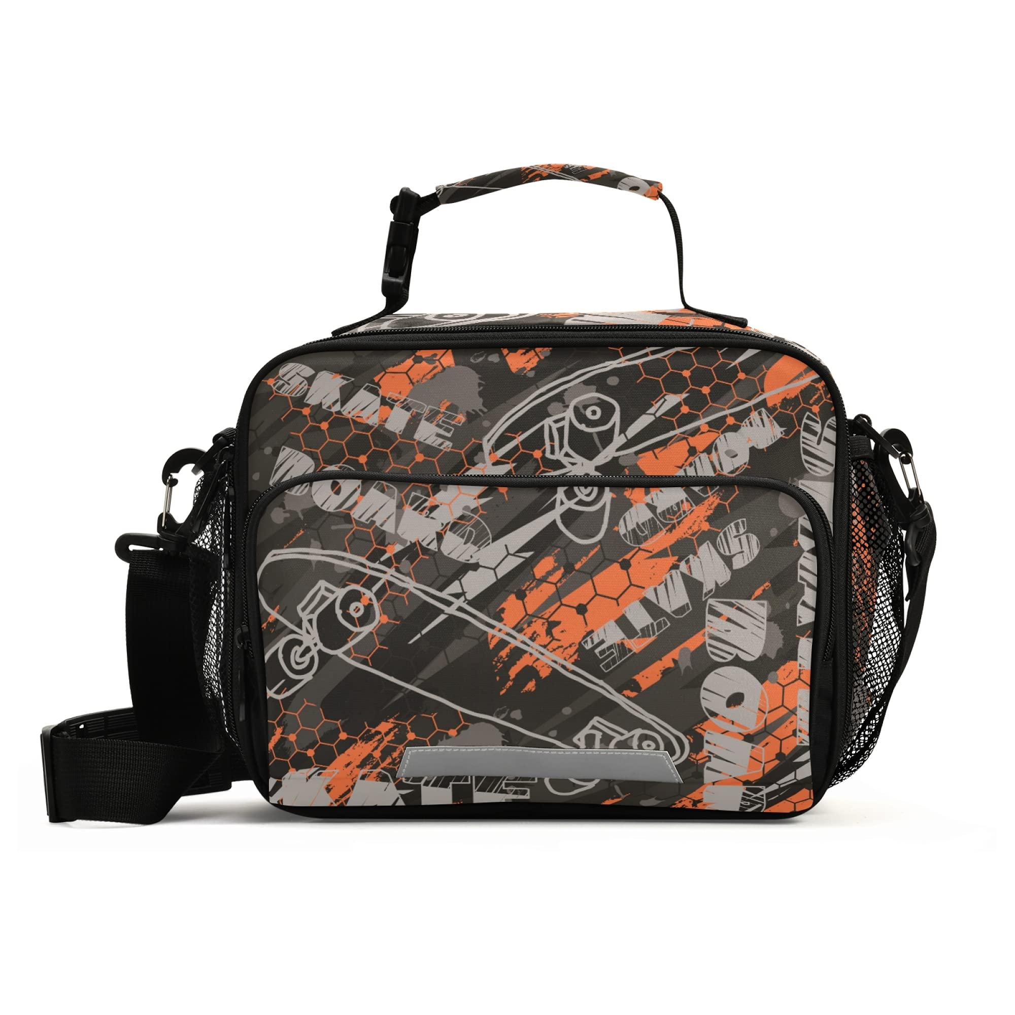 Insulated Urban Skateboard Lunch Bag for Women & Men - Leakproof Cooler Lunch Box for School, Office, Travel & Picnic - Shoulder Strap & Durable Design for Teens & Adults