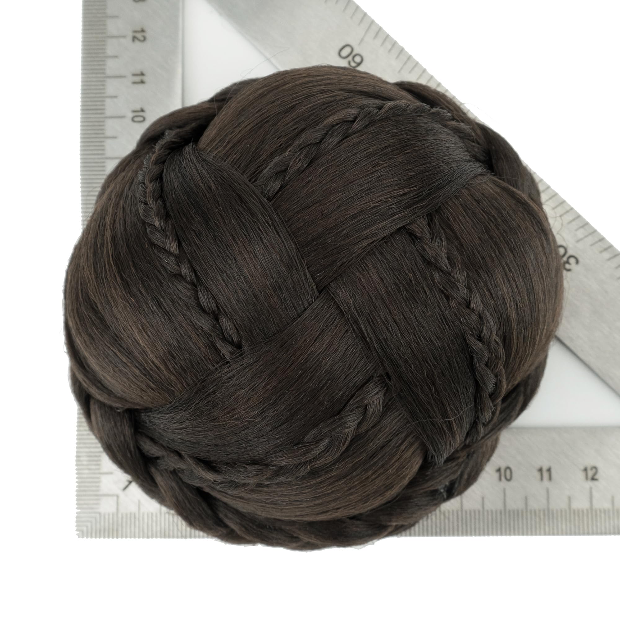 IMISSU Braided Chignon Hair Donut - Chocolate Brown Hair Bun for Women | Wedding, Party & Dance Updo Accessory | Perfect for Ballet, Bridal & Special Occasions