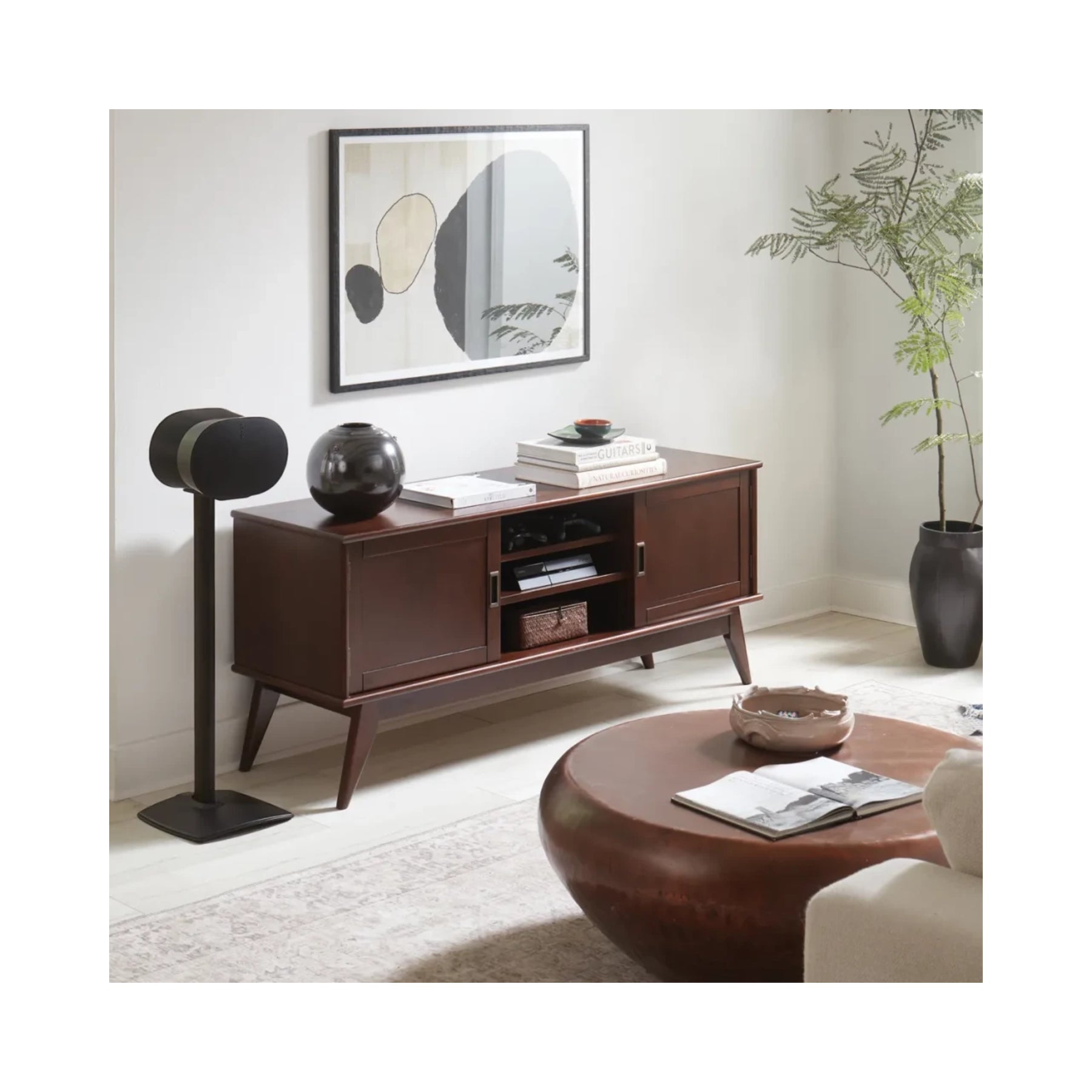 Sanus WSSE31 Premium Speaker Stand for Sonos Era 300 - Adjustable Height, Sturdy Base - Perfect for Home Theater, Music Studio & Office (Single Stand)