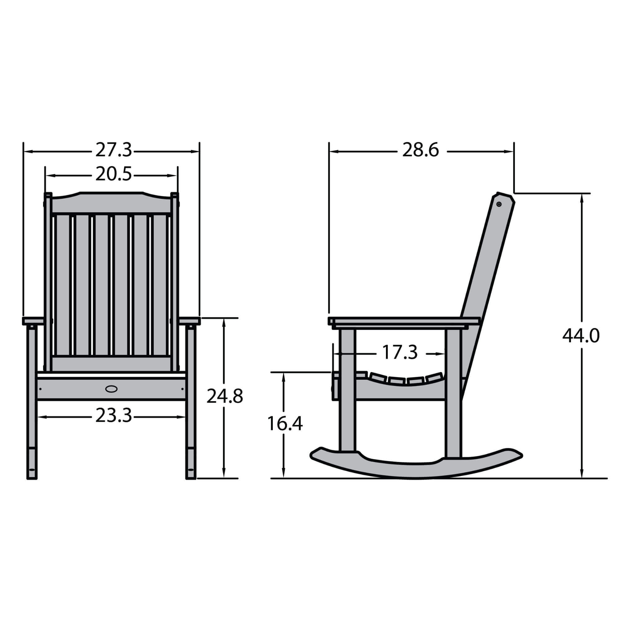 Refurbished Lehigh Rocking Chair - Comfortable & Durable Wooden Rocker for Living Room, Nursery, or Porch - Perfect for Relaxing, Nursing, or Reading