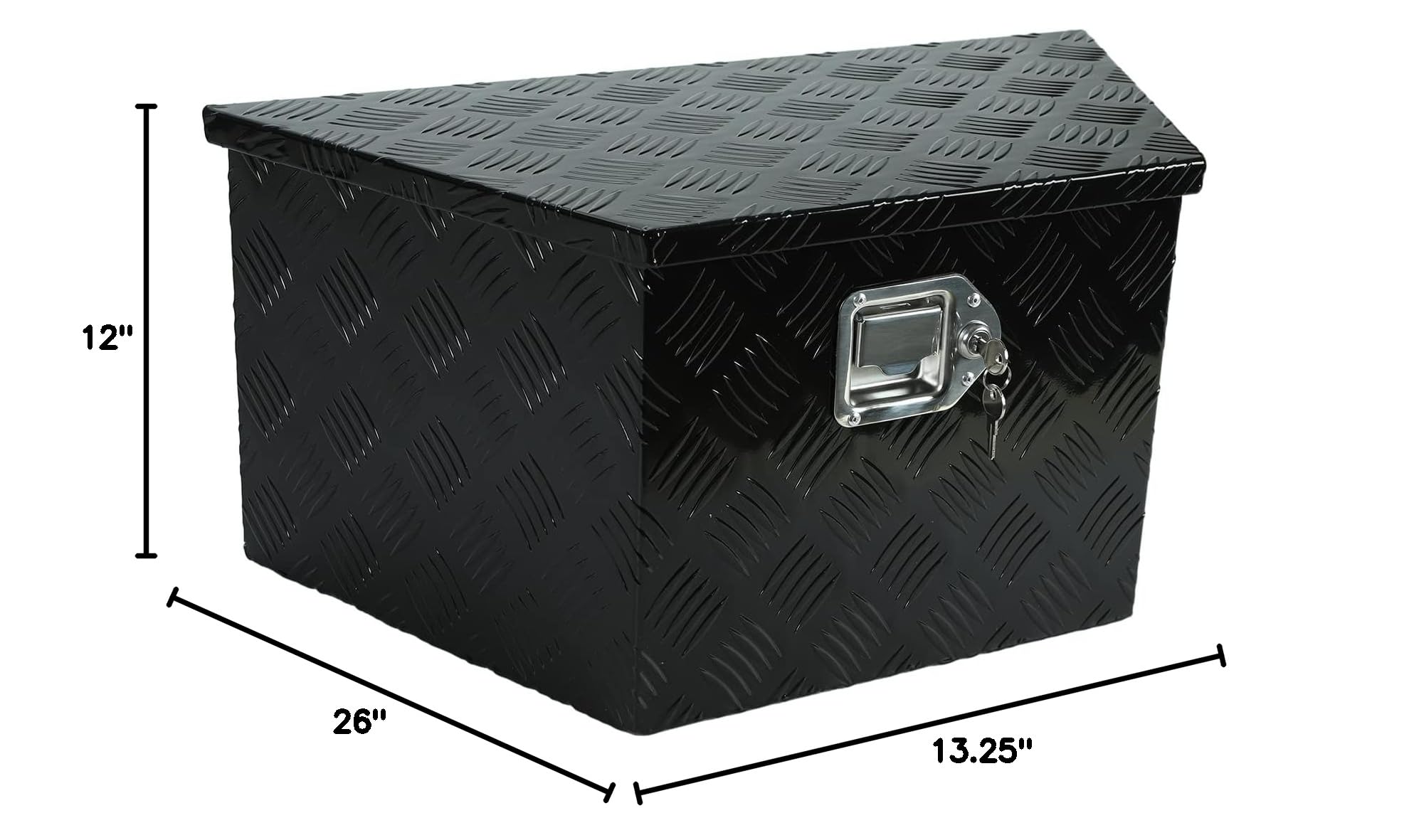 Heavy Duty Black Aluminum Pickup Truck Bed Tool Box 26