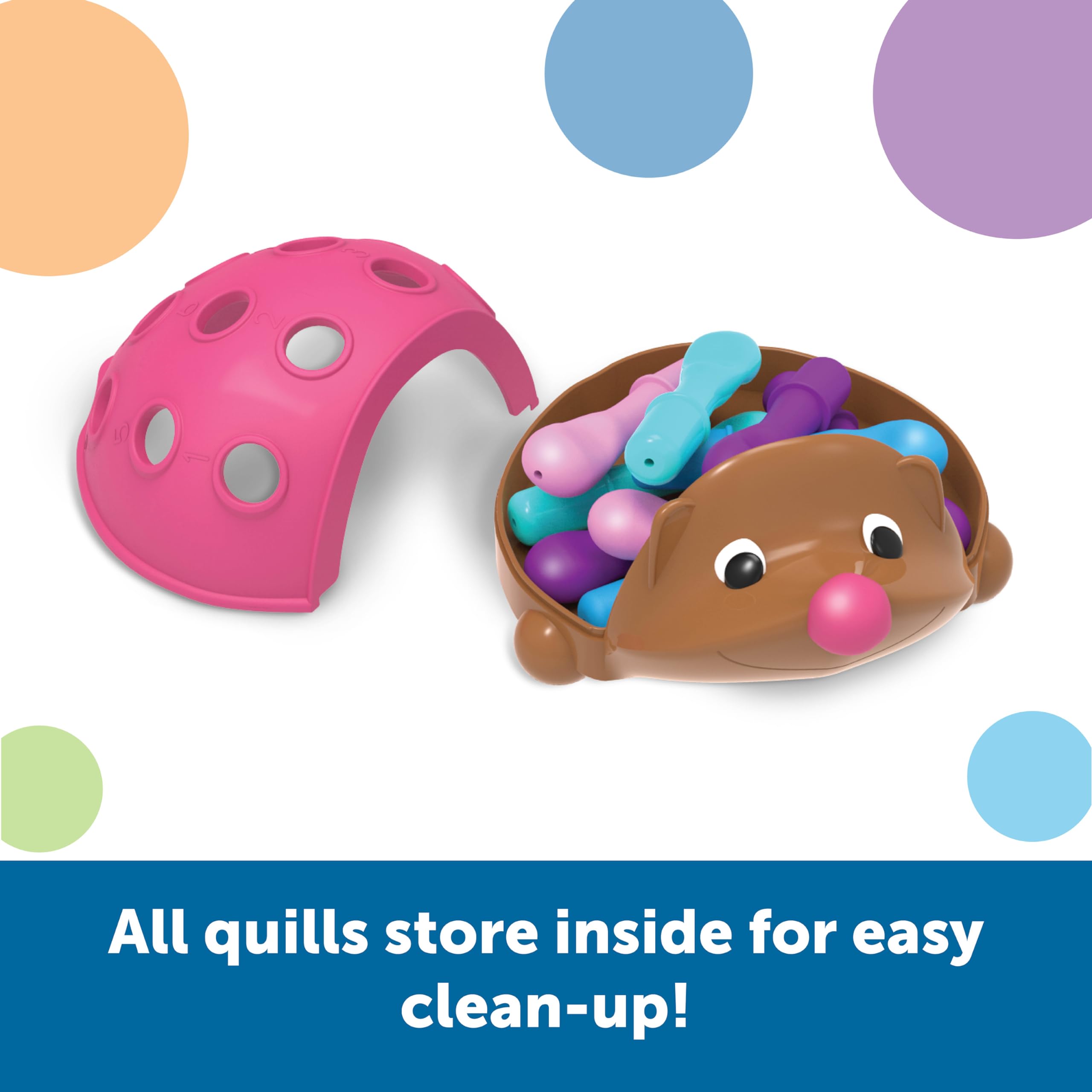 Learning Resources Spike The Fine Motor Hedgehog Pink - 14-Piece Toddler Sensory Toy for Fine Motor Skills Development, Montessori & Educational Toys for Kids Ages 18+ Months - Perfect for Preschool Learning & Playtime Activities