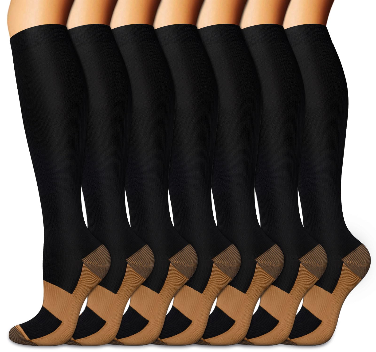 FuelMeFoot Compression Socks for Women & Men - Graduated Support Knee High Socks for Nurses, Running, Travel & Athletes - Improve Circulation & Reduce Swelling for Workouts, Long Flights & Medical Shifts