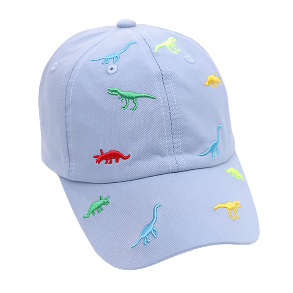 Adjustable Cotton Baby Baseball Caps for Toddlers & Kids - Dinosaur Embroidery Sun Visor Hats for Boys & Girls | Perfect for Summer Outdoor Play, Beach Trips, and Sun Protection
