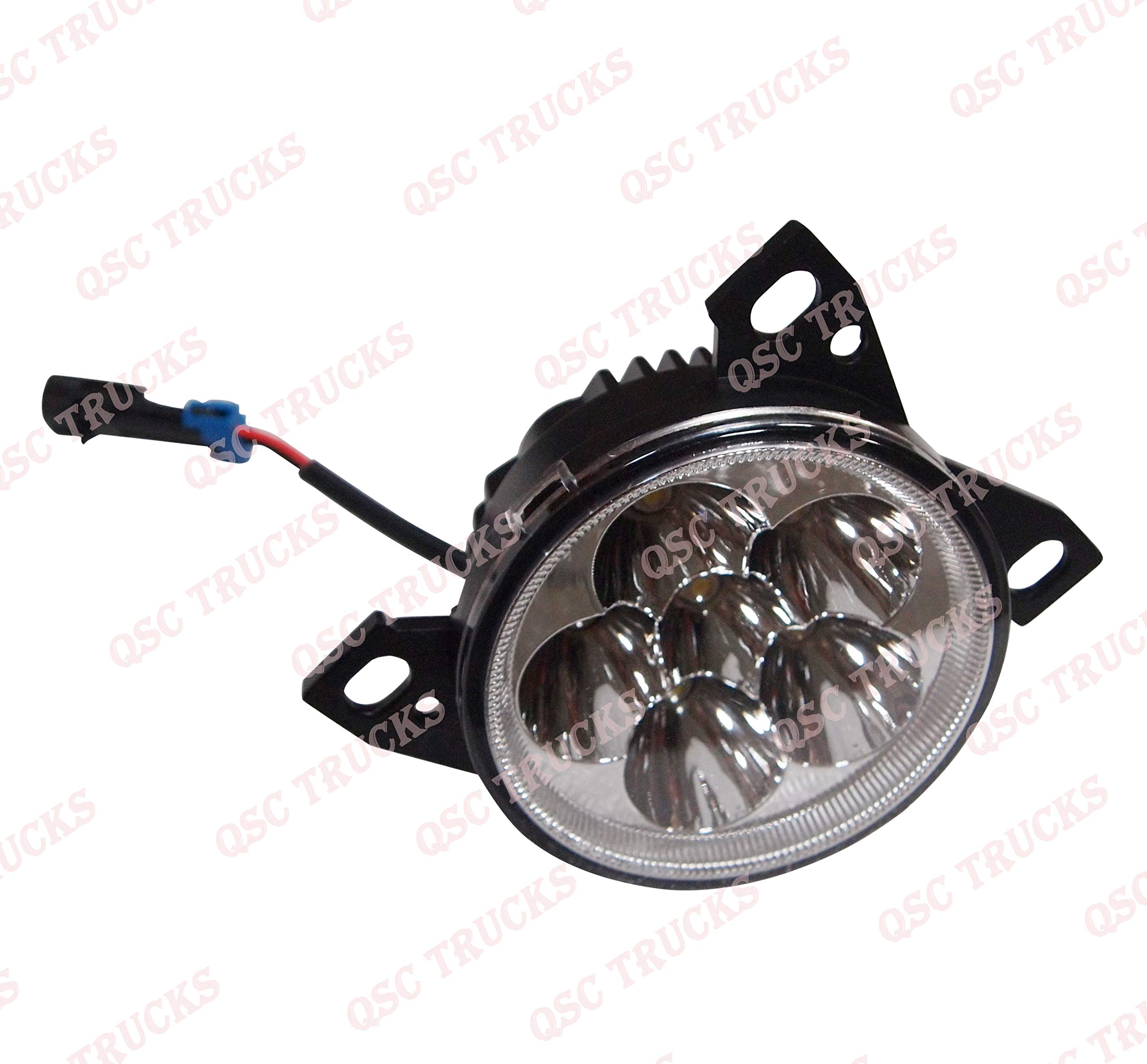 QSC Full LED Fog Lights Lamps Pair for Kenworth T660 Peterbilt 579 587 - Durable Truck Parts with Bright Beam for Night Driving & Off-Road Use