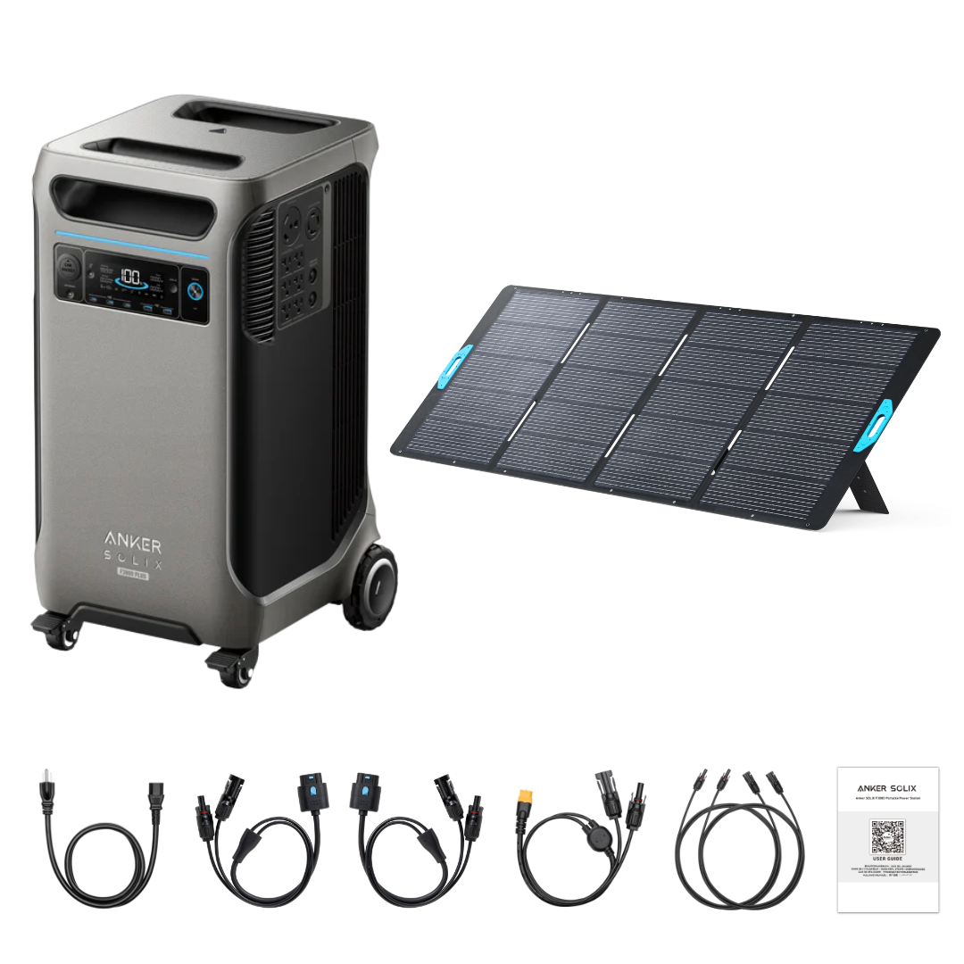 Anker SOLIX F3800 Plus 2000W Portable Power Station with 400W Solar Panel | Solar Generator for Camping, RV, Home Backup & Outdoor Adventures