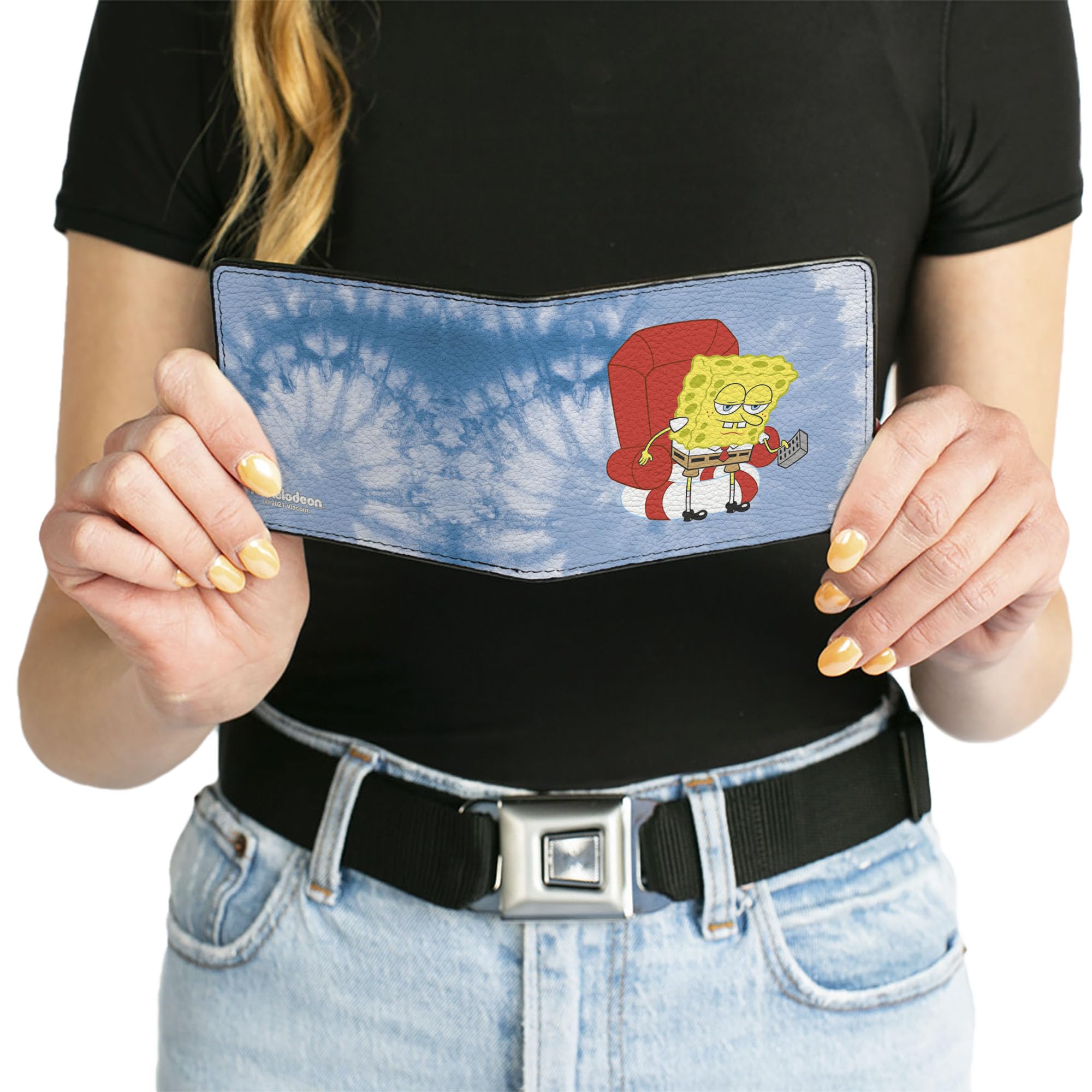 Buckle-Down Men's Standard Wallet Spongebob Squarepants Design - 4.0