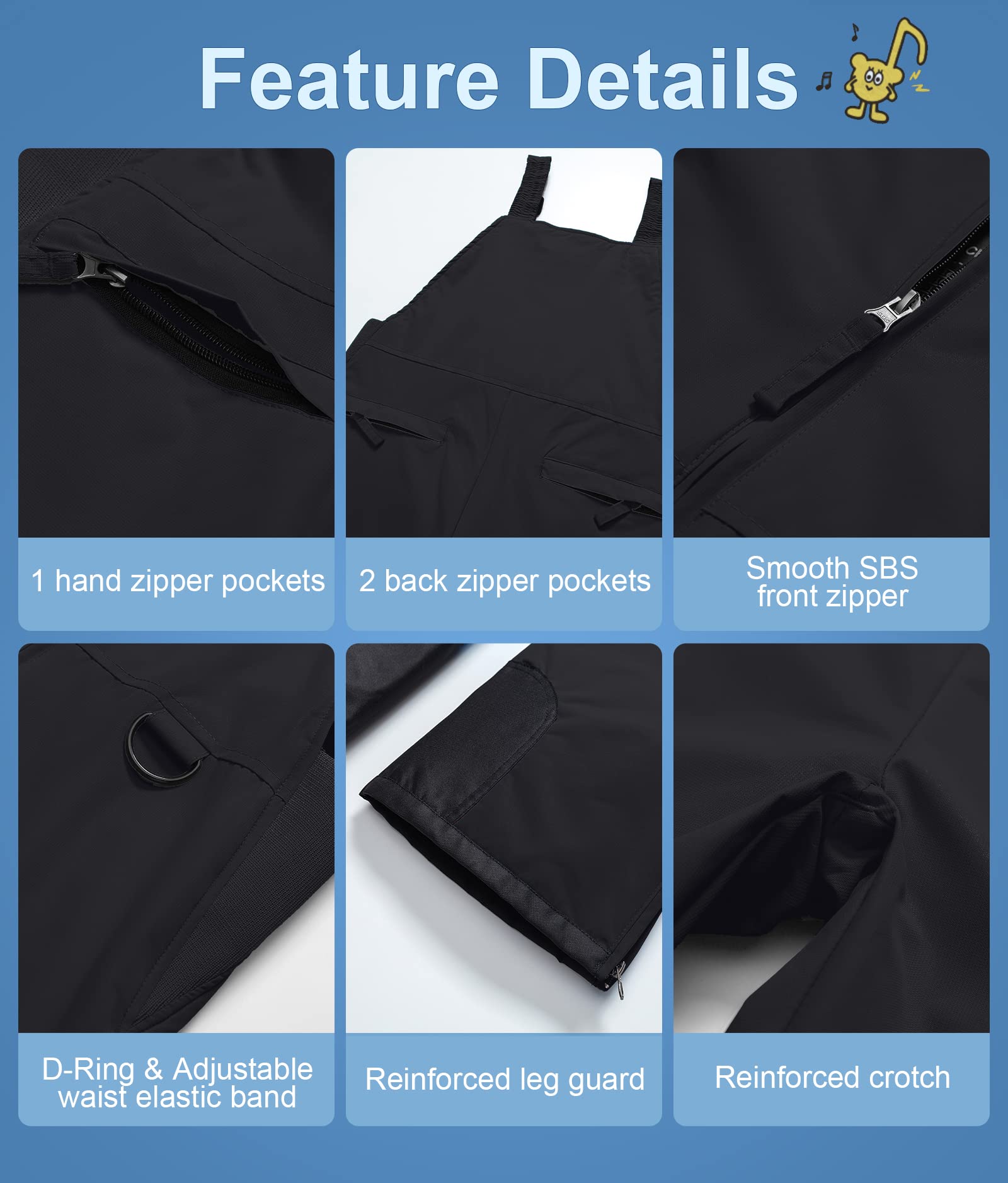 Pursky Kids' Insulated Waterproof Snow Pants - Boys' Winter Ski Bibs for Snowboarding & Outdoor Activities | Fleece-Lined Snow Overalls for Cold Weather Adventures