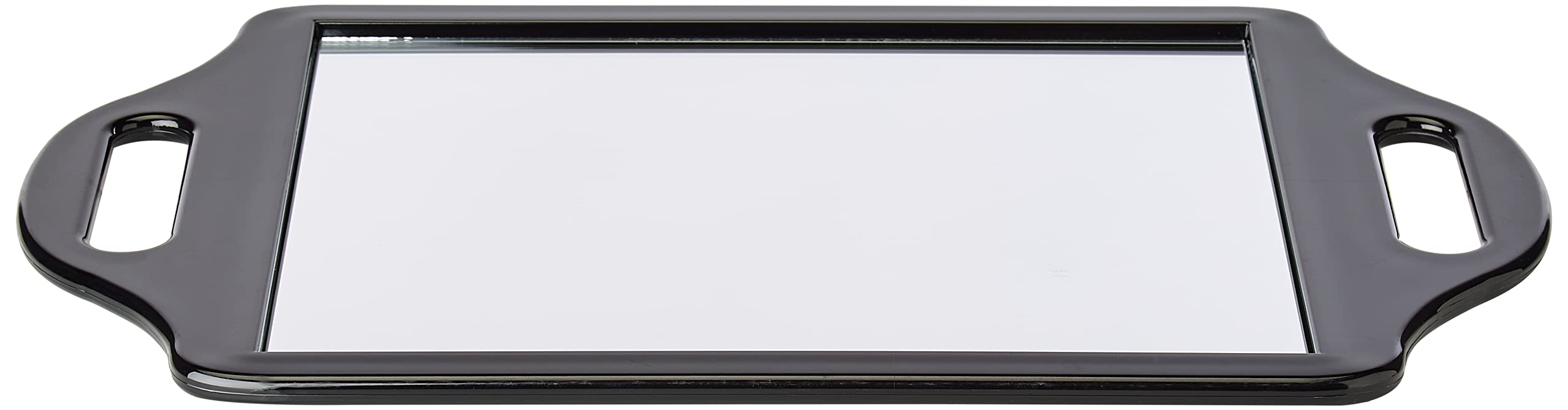Professional Hairdressing Salon Mirror with Twin Handles - Black | Perfect for Home & Salon Styling, Makeup, and Hair Cutting