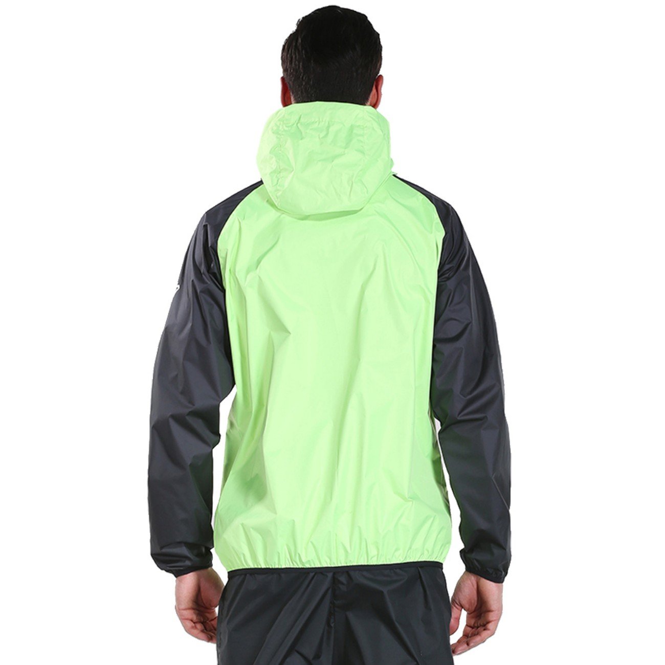 Men's Sauna Suit Hoodie - Zippered Sweat Jacket for Weight Loss & Fitness - Breathable Long Sleeve Workout Gear (Green, Large) - Ideal for Outdoor Training, Gym Sessions & Fat Burning Exercises