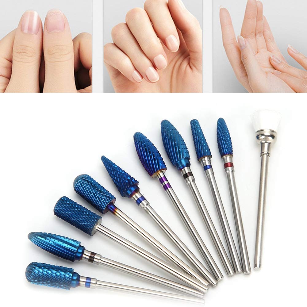 10Pcs Professional Nail Drill Bit Set for Manicure - Diamond Grinding Heads for Nail Art, Acrylic & Gel Polish - Perfect for Home Salon & Professional Nail Technicians (Use for Filing, Shaping & Smoothing Nails)