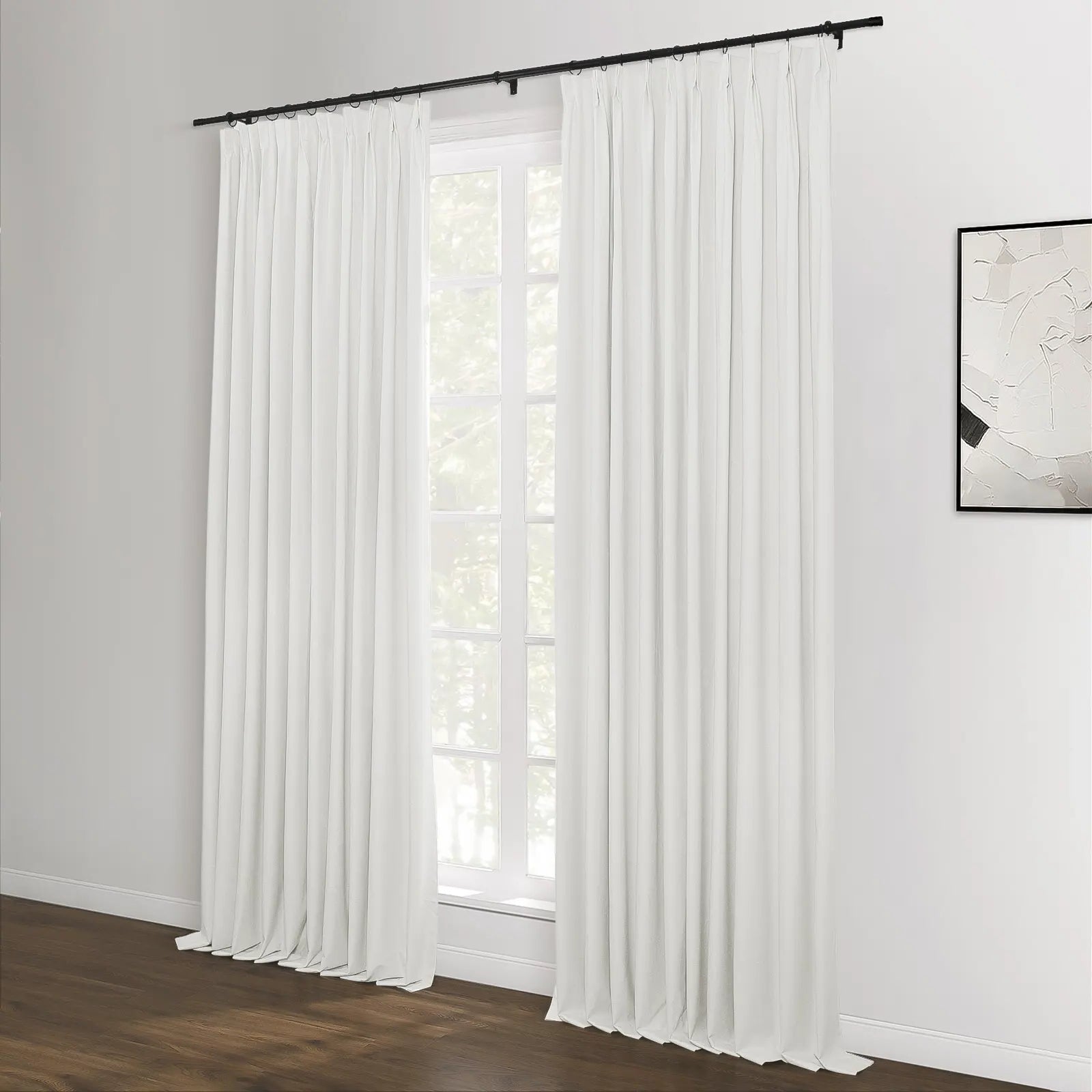 Lila 100% Blackout Pleated Curtains - Thermal Insulated Room Darkening Drapes for Bedroom, Living Room & Nursery - Noise Reducing & Energy Efficient Window Treatments