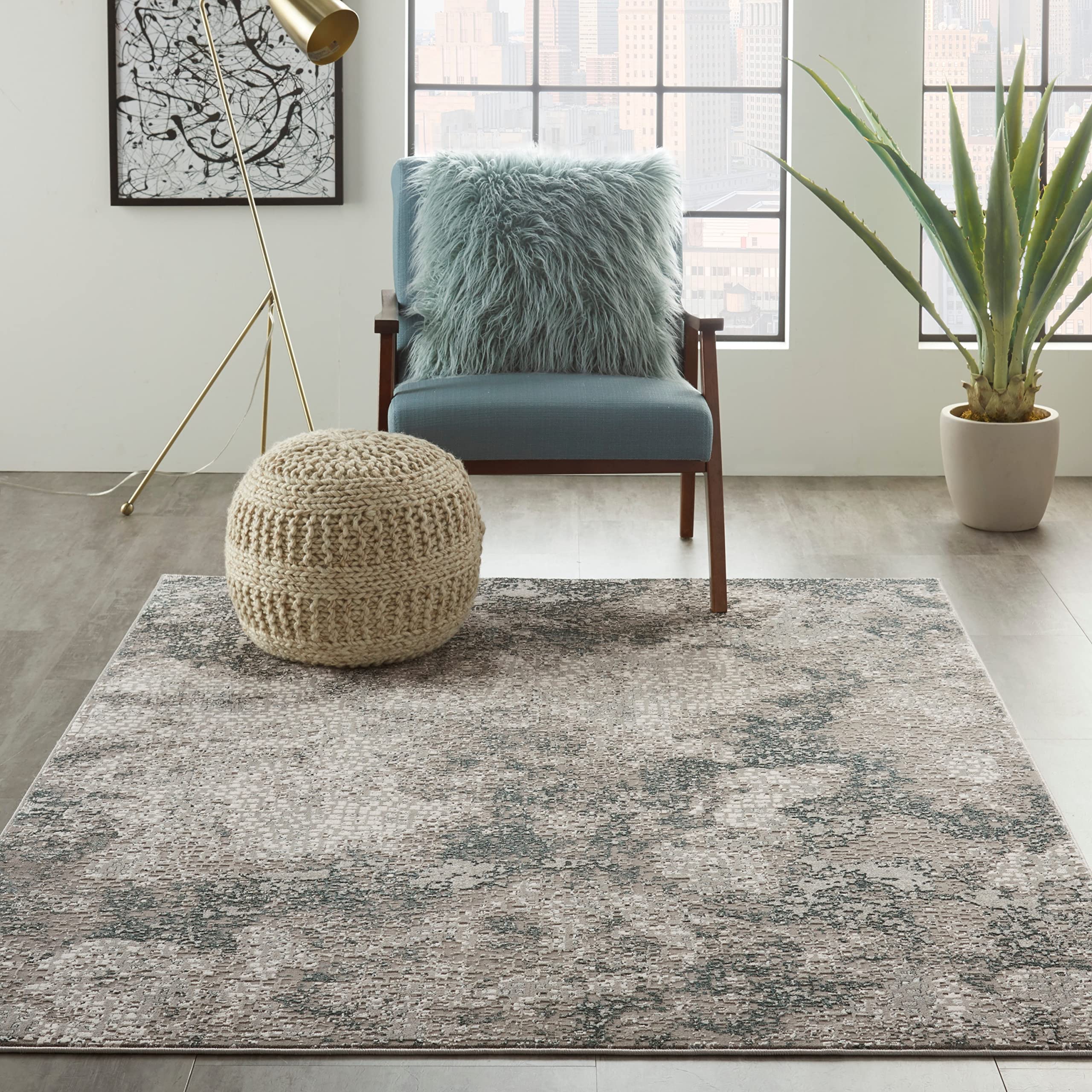 Michael Amini MA90 Uptown Abstract Grey 2'2