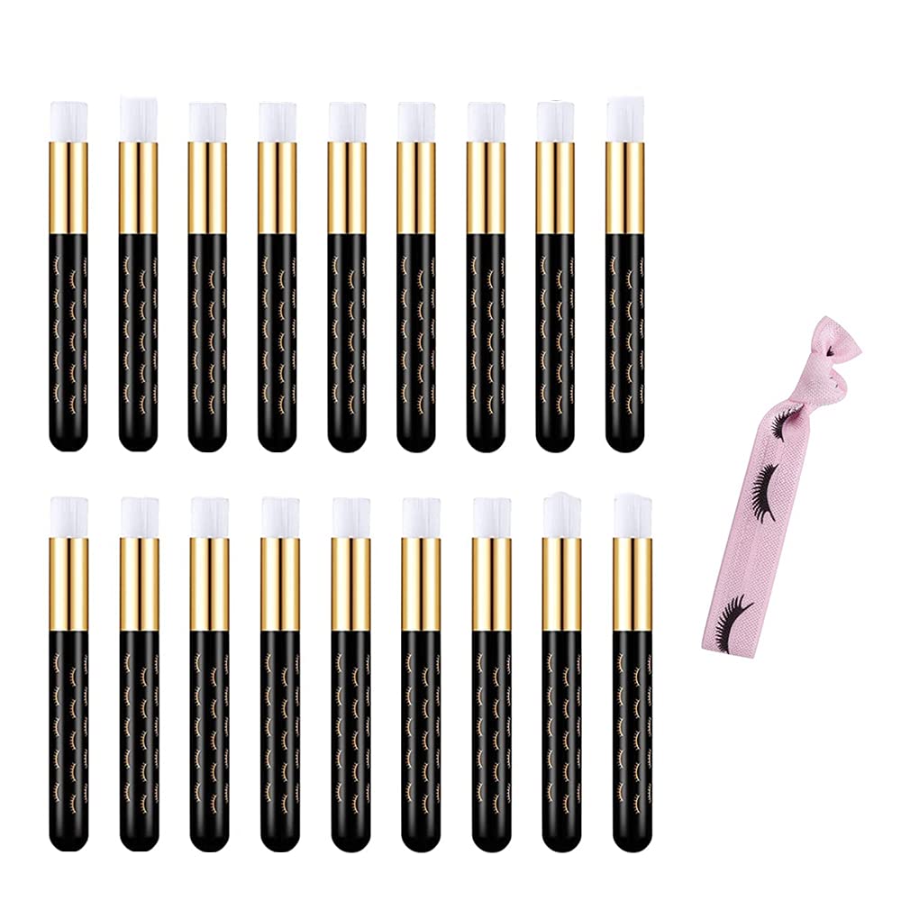 10 Pcs Black Eyelash Cleanser Brushes - Lash Shampoo & Extension Cleaning Tools - Gentle Nose Blackhead Remover & Cosmetic Brush Set for Professional & Home Use