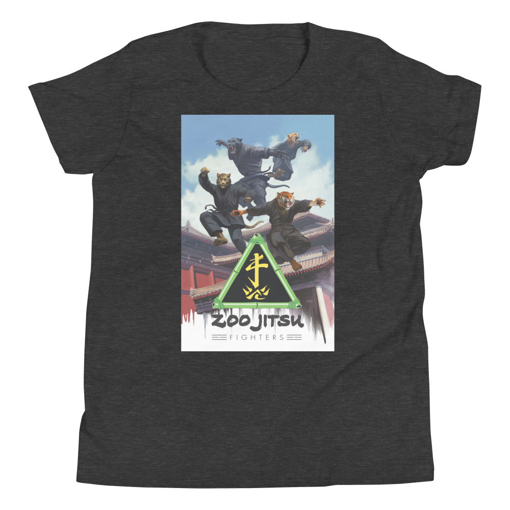 Zoo Jitsu Fighters CLAWS Characters Youth Short Sleeve T-Shirt | Cool Graphic Tee for Kids & Teens | Perfect for Martial Arts Fans, School, and Casual Wear