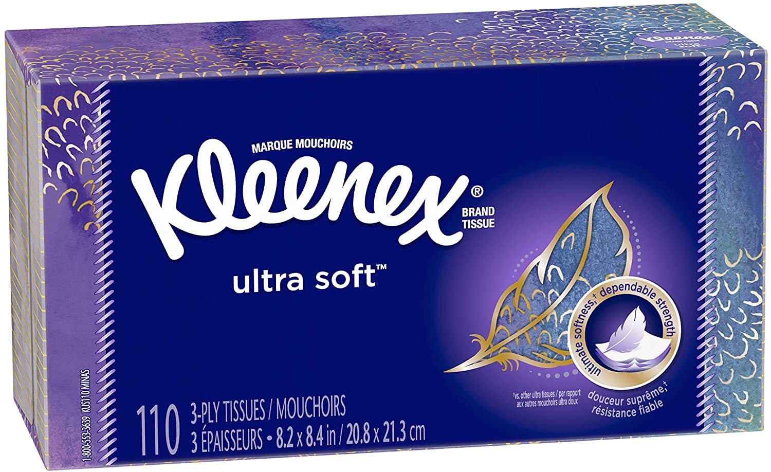 Premium Soft Facial Tissues - 110 Tissues per Box, 12 Boxes (1320 Tissues Total) - For Home, Office, Travel & Everyday Use