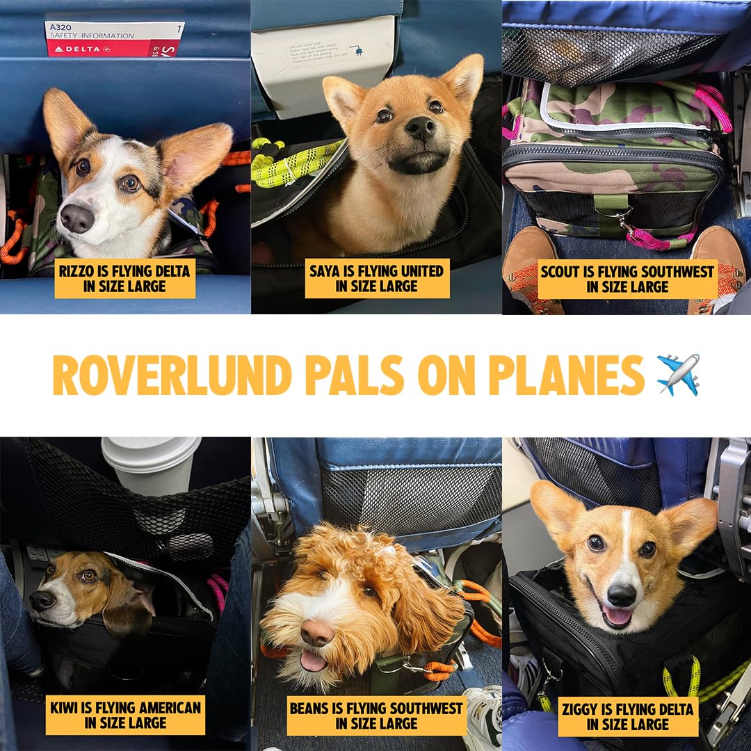 ROVERLUND Airline-Approved Pet Carrier with Leash for Small Pets up to 12.5lbs - Perfect for Travel & Vet Visits