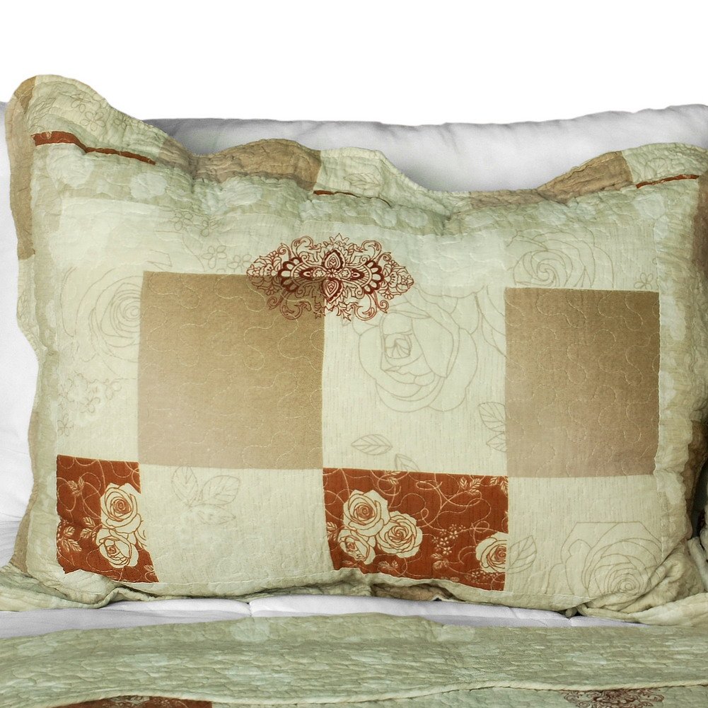 Blancho 3-Piece Cotton Vermicelli-Quilted Printed Bedding Set - Full/Queen Size - Soft & Breathable Comforter Cover with Pillow Shams - Perfect for Cozy Bedroom Decor, Guest Rooms & Dorm Essentials
