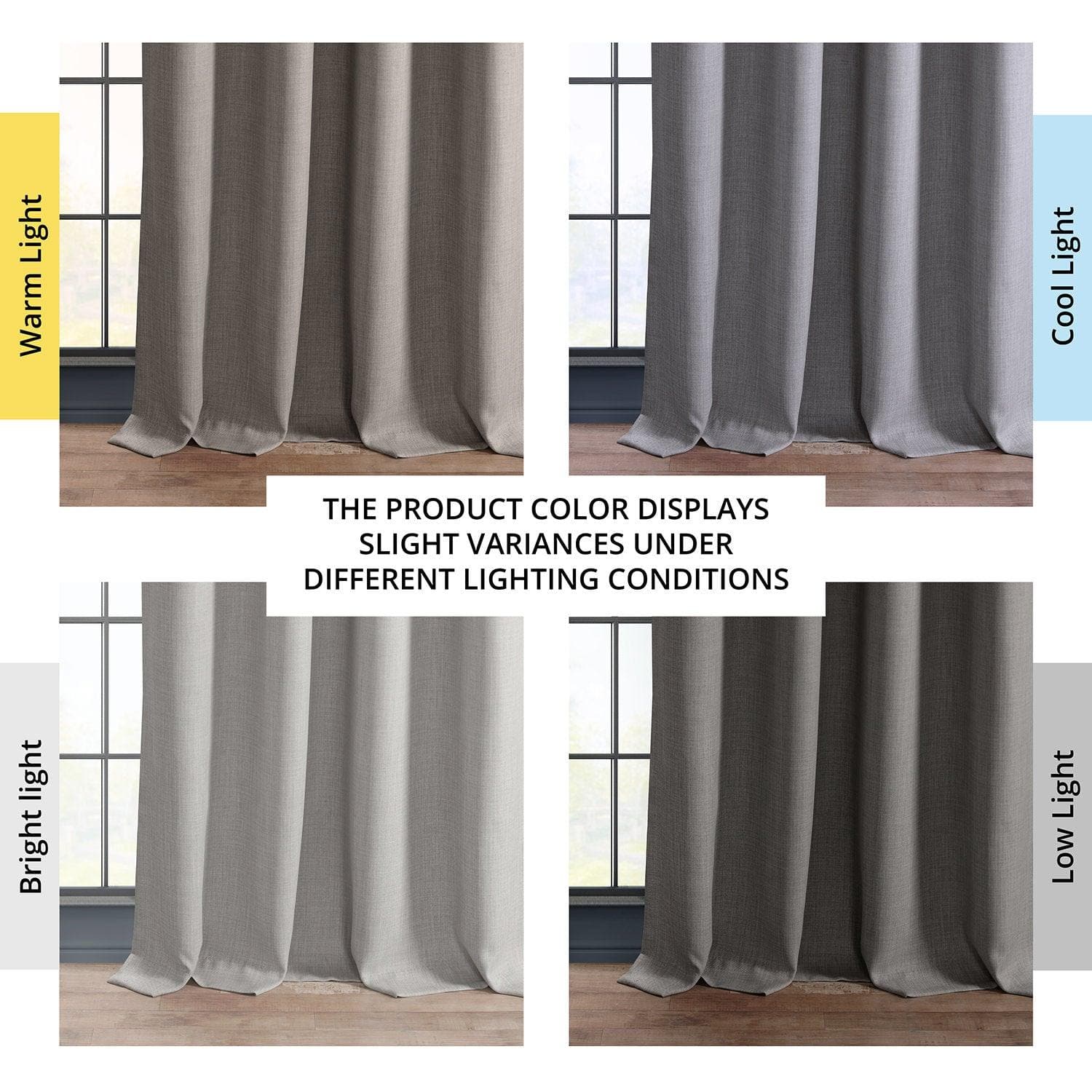 Textured Faux Linen Blackout Curtains with Clay Grommet - Thermal Insulated Window Drapes for Bedroom, Living Room & Home Decor