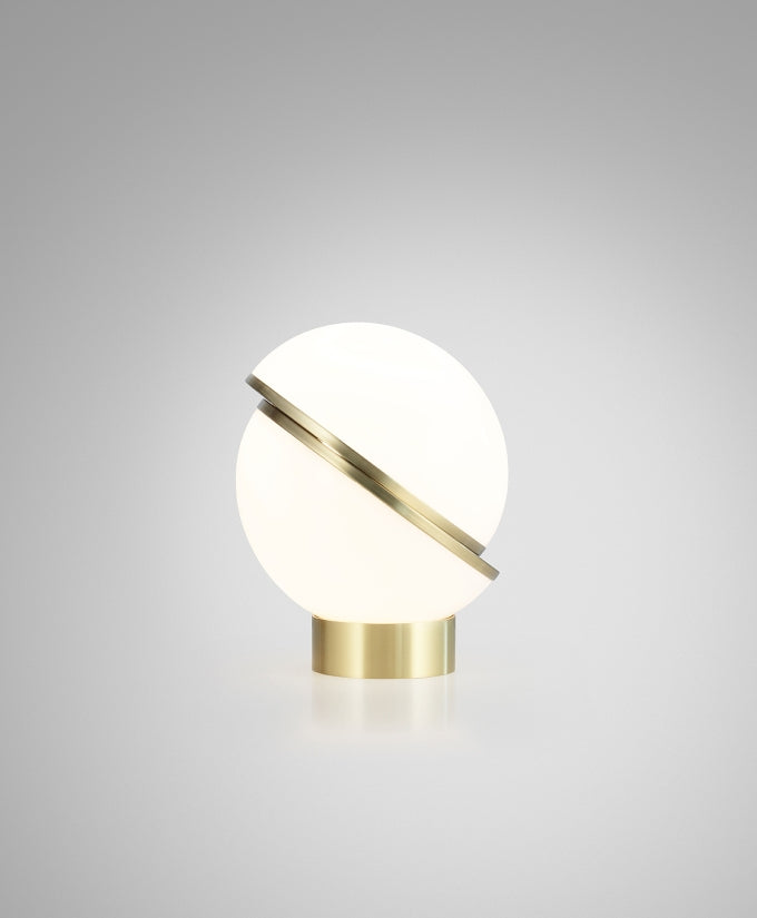 Modern Crescent Table Lamp - Adjustable LED Bedside Night Light for Bedroom, Living Room & Office - Warm White & Cool White Light Modes