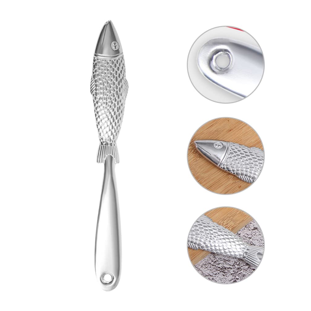 Hemoton Fish Scale Remover & Cleaner - Stainless Steel Fish Scaler Tool for Kitchen, Camping, Fishing - Perfect for Salmon, Tilapia, Bass & Seafood Preparation