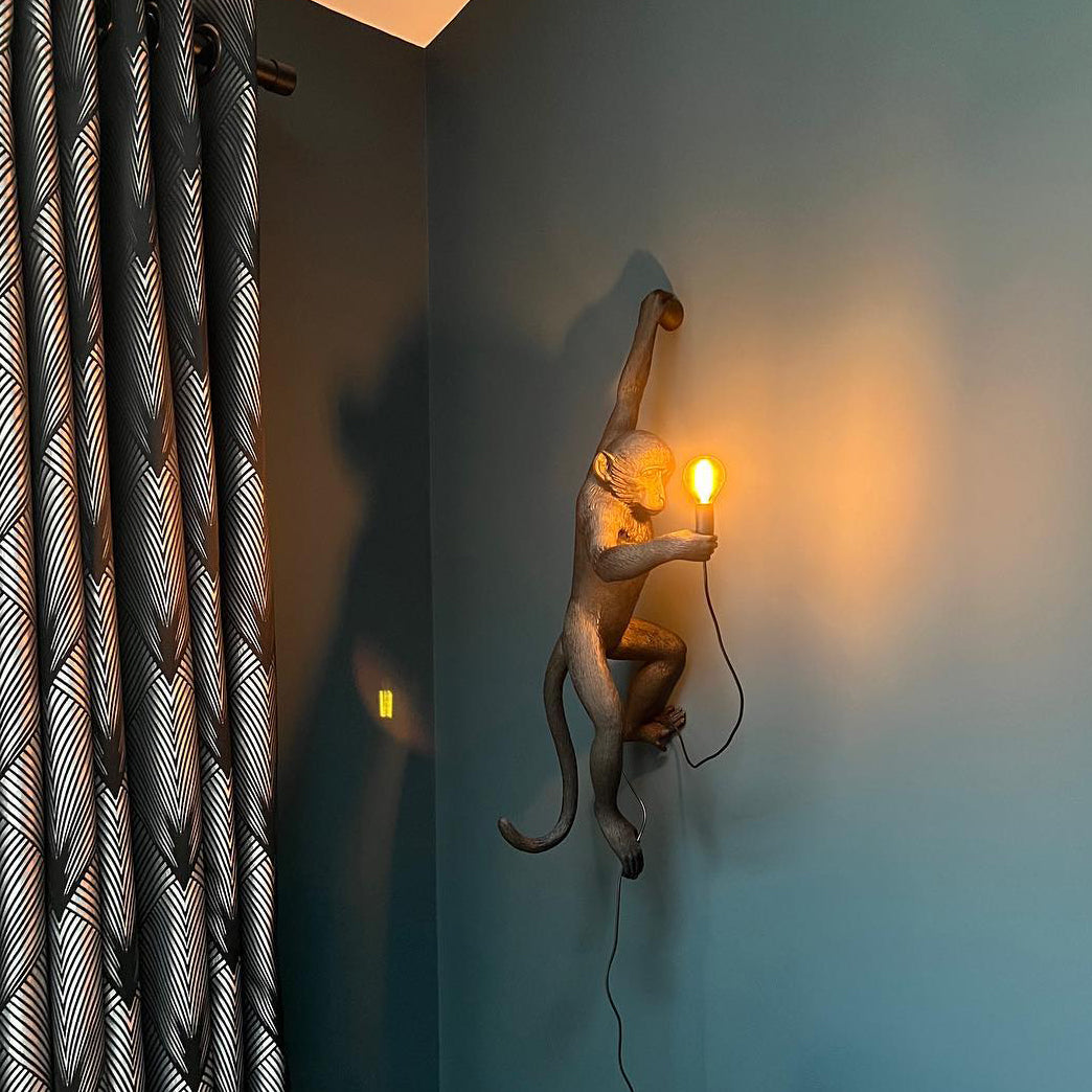 Cute Monkey Wall Lamp - LED Night Light for Kids Room, Nursery, Bedroom - Fun Animal-Themed Decor for Children's Spaces